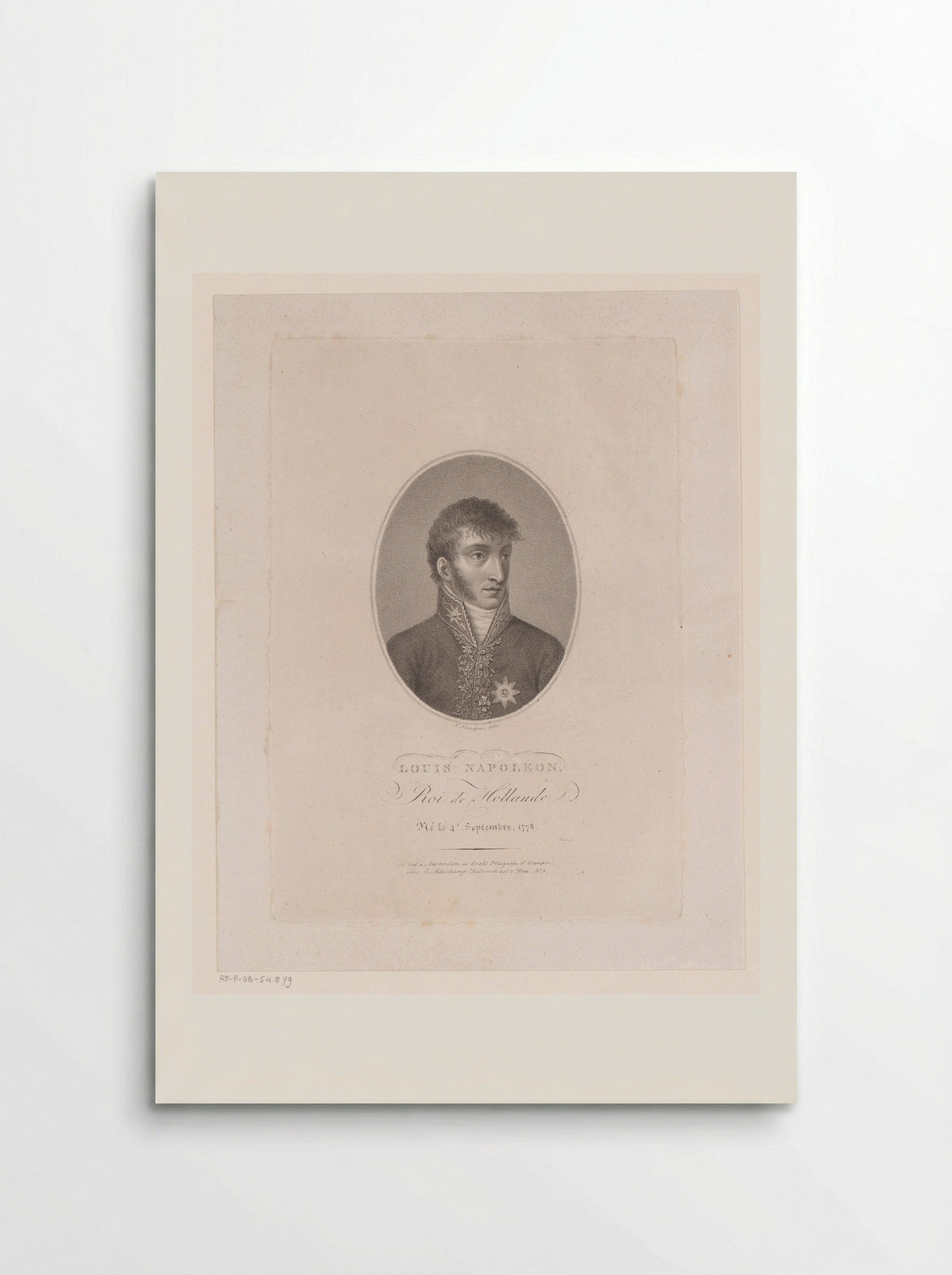 Portret van Lodewijk Napoleon Bonaparte - Ernst Karl Gottlieb Thelott - Poster