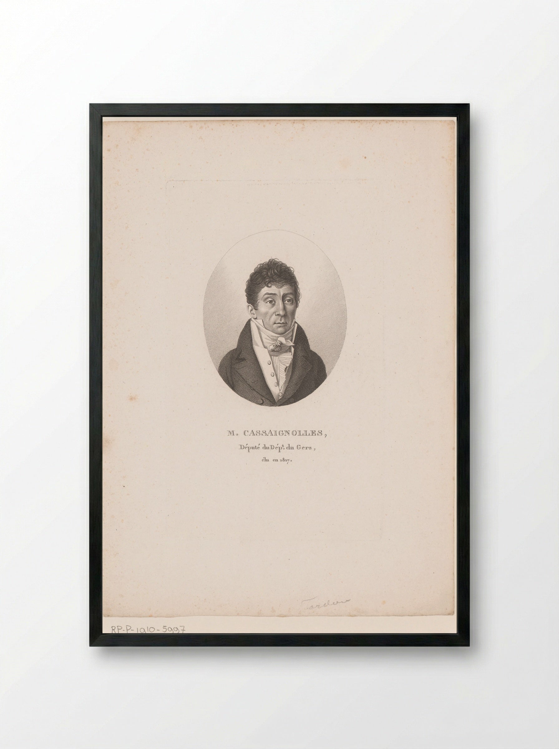 Portret van Louis de Cassaignoles - Ambroise Tardieu - Framed Print Black