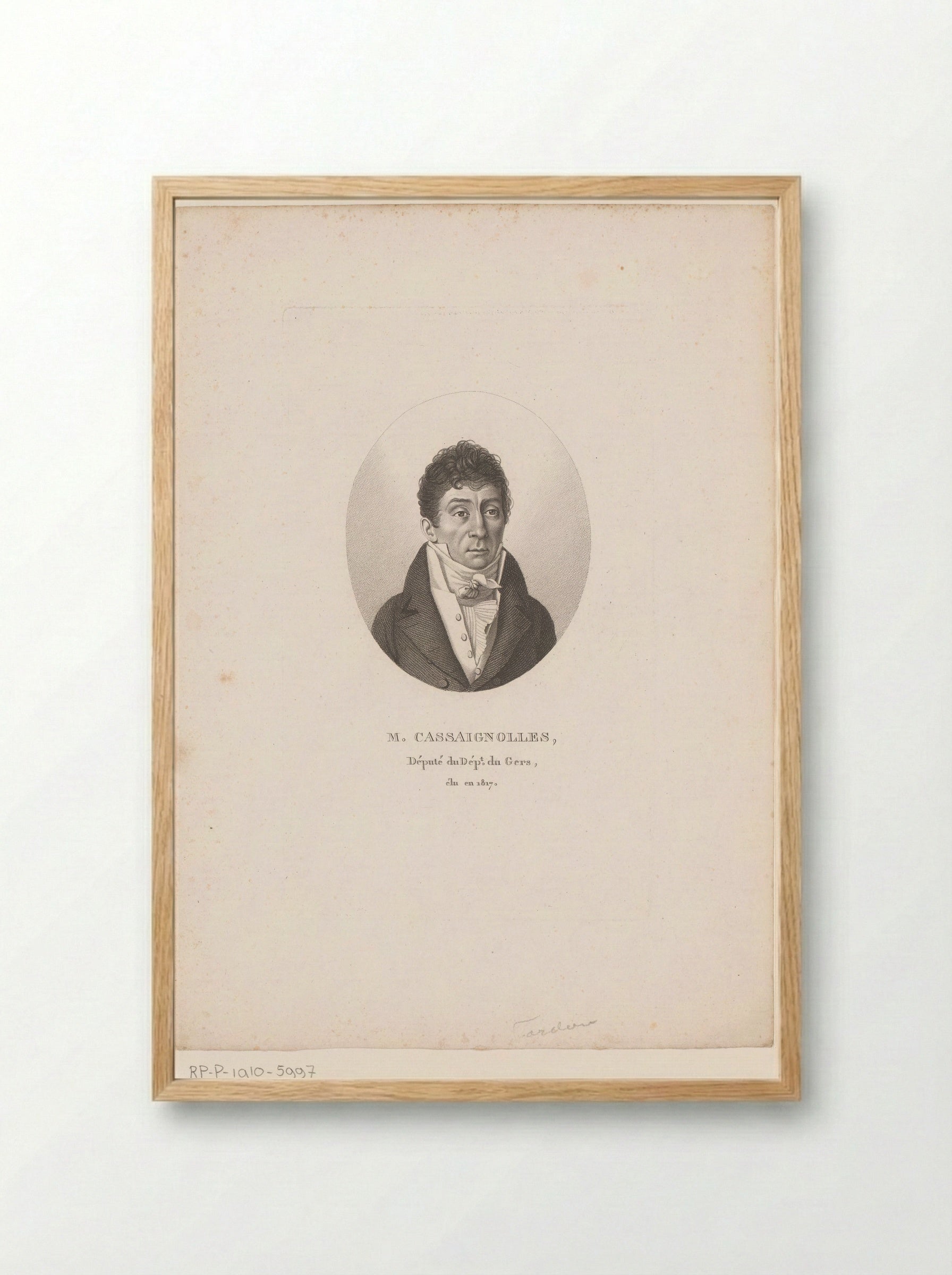 Portret van Louis de Cassaignoles - Ambroise Tardieu - Framed Print Wood