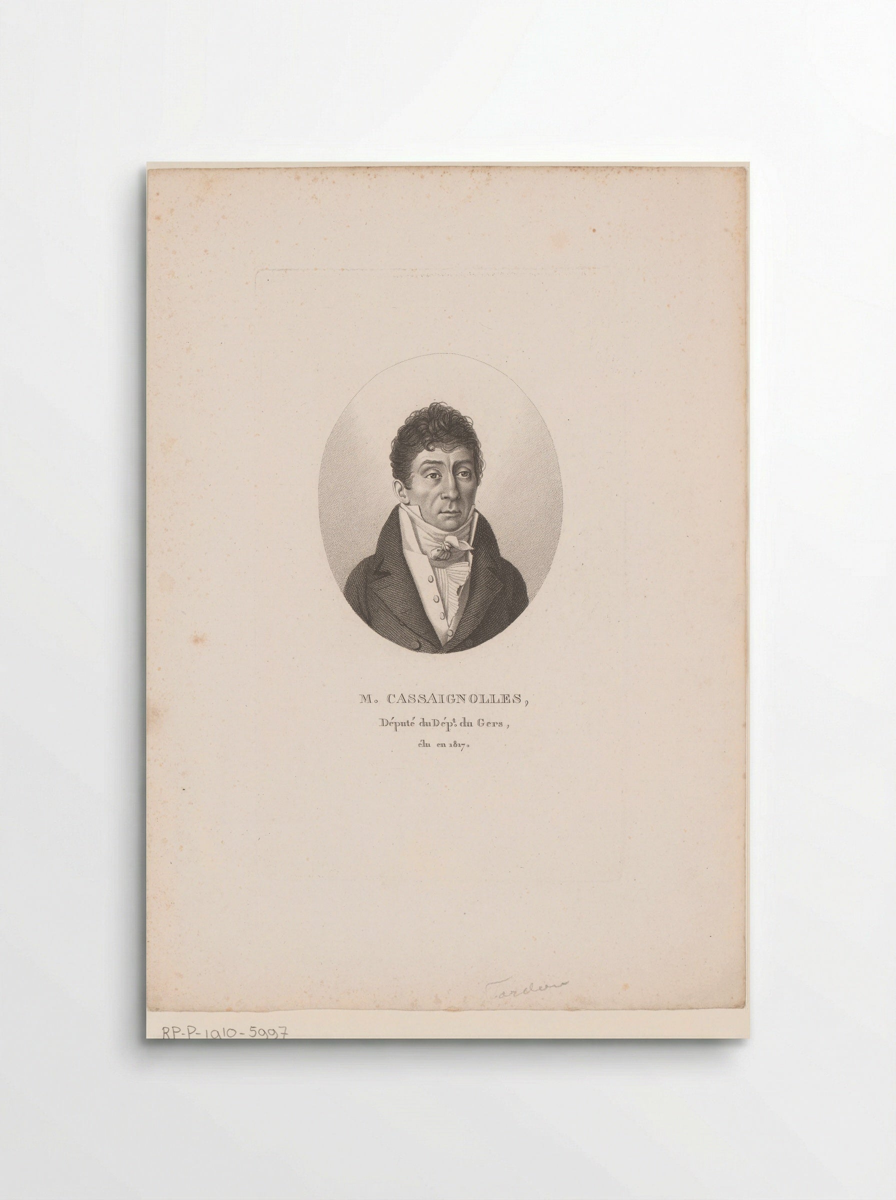 Portret van Louis de Cassaignoles - Ambroise Tardieu - Poster