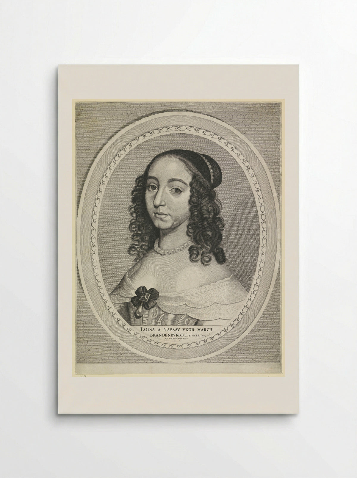 Portret van Louise Henriëtte, prinses van Oranje - Jan Brouwer - Poster