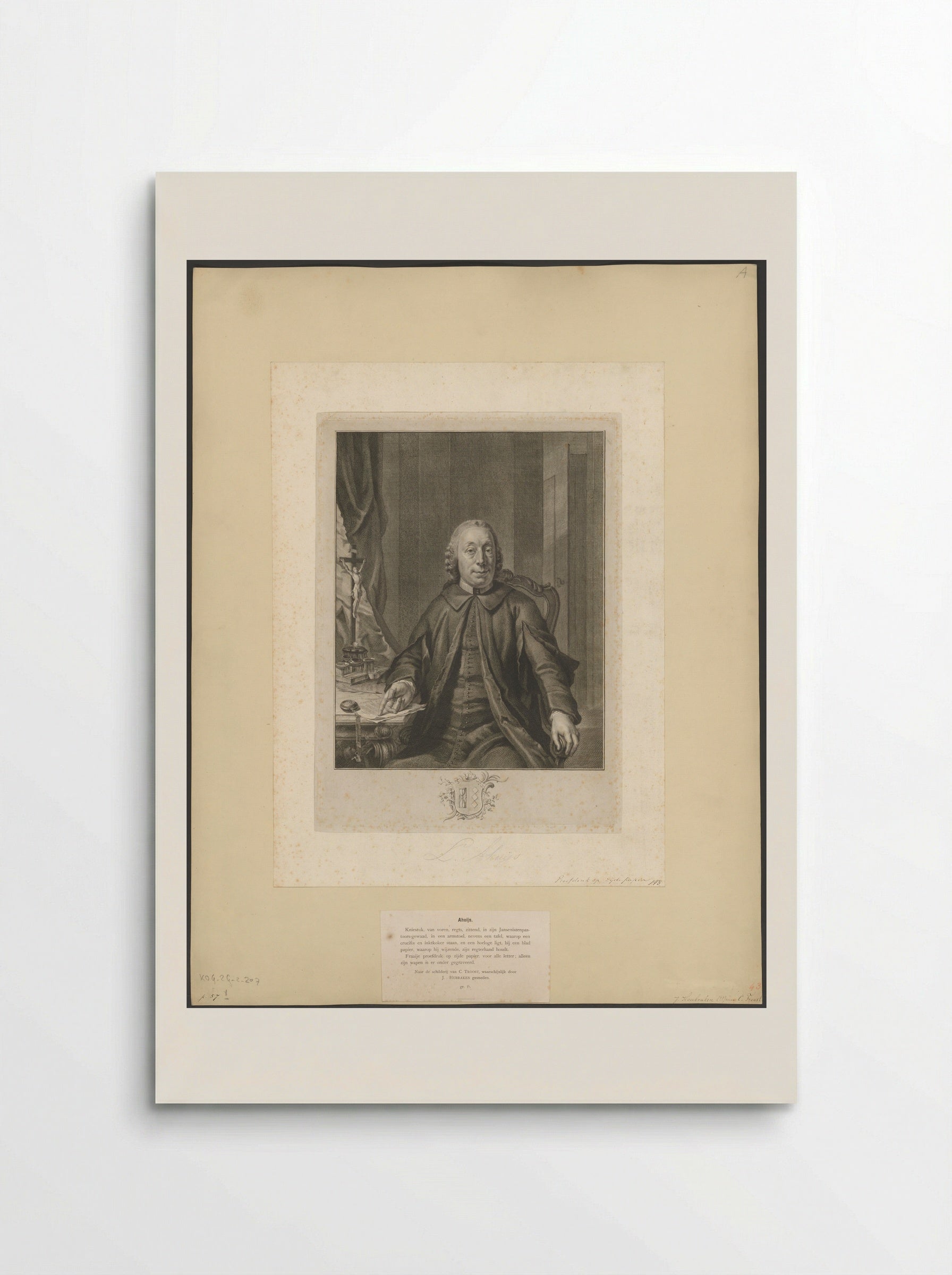 Portret van Lucas Ahuys - Jacob Houbraken - Poster