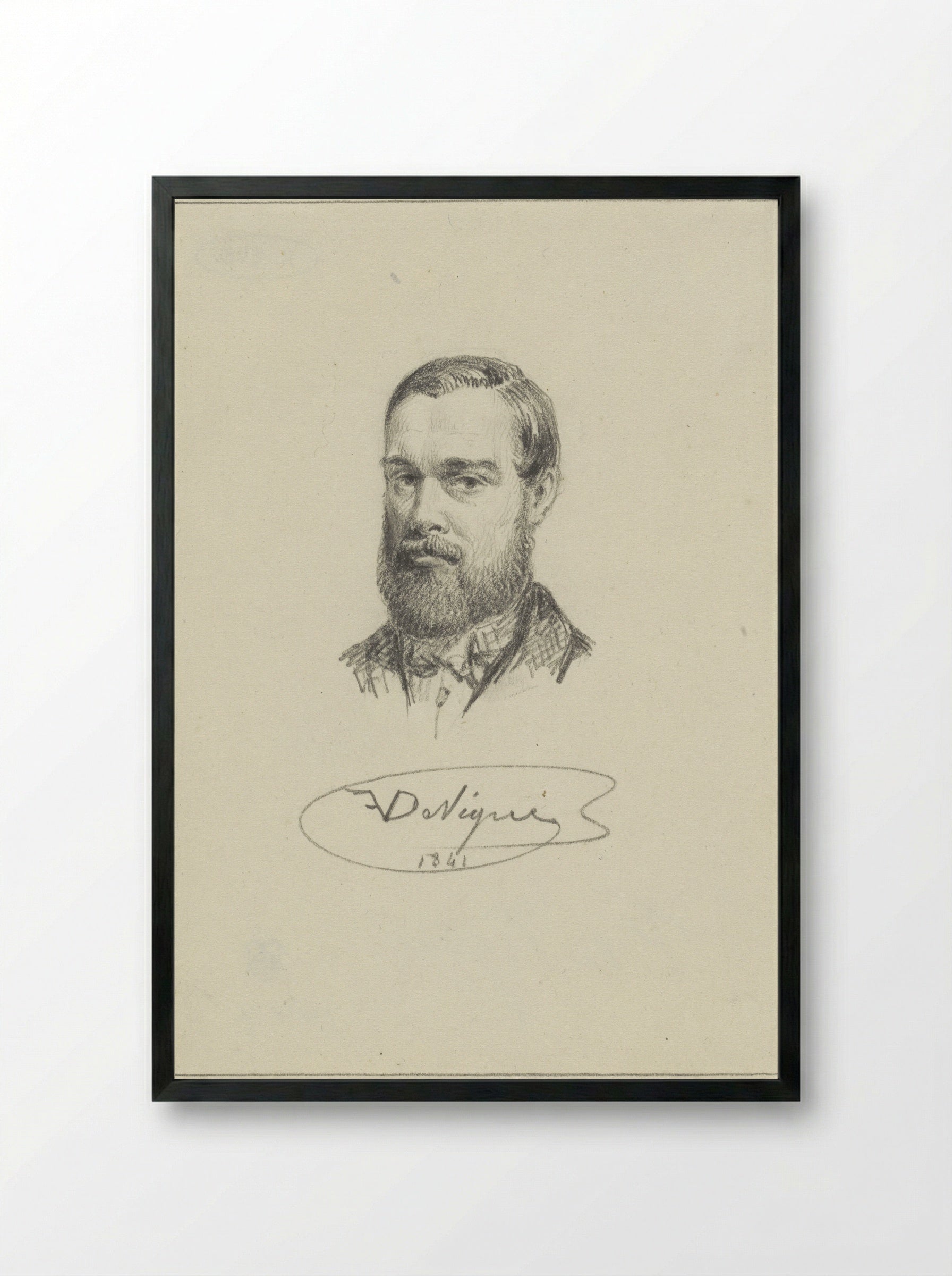 Portret van Ludovicus Roelandt - Félix De Vigne - Framed Print Black