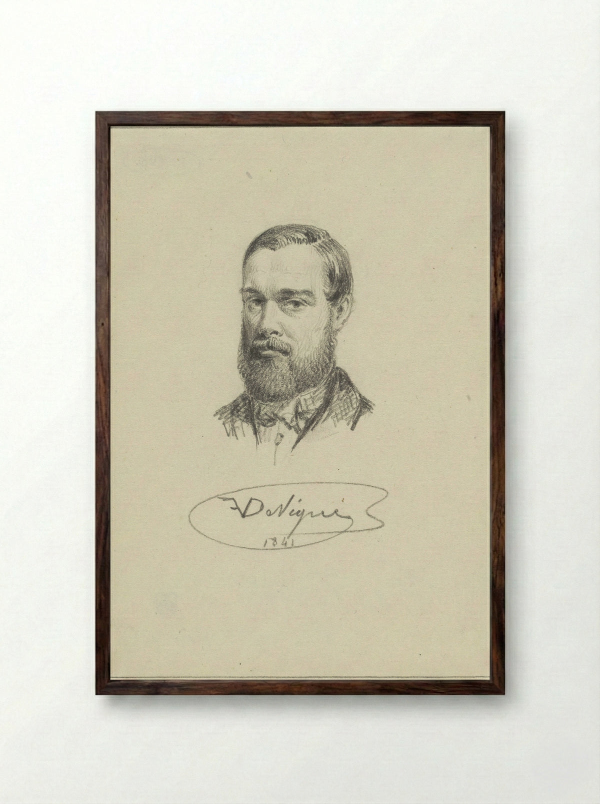 Portret van Ludovicus Roelandt - Félix De Vigne - Framed Print Dark Wood