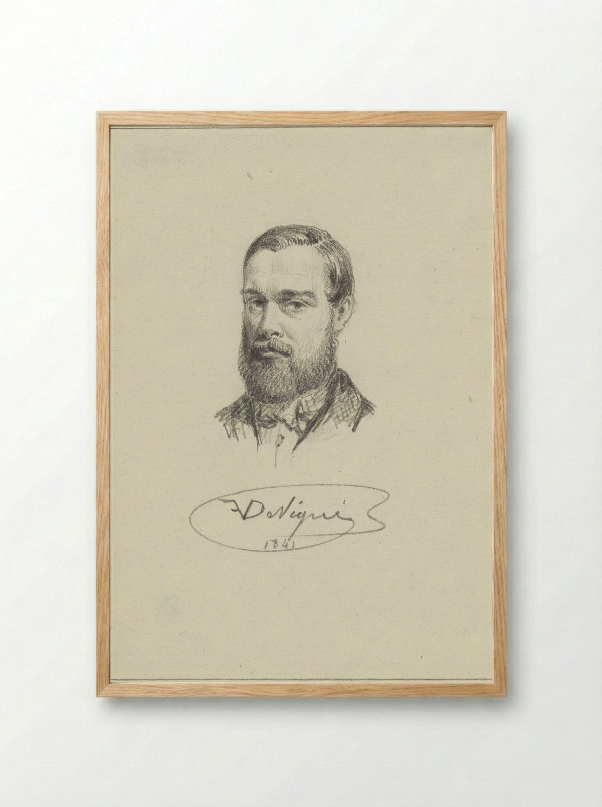 Portret van Ludovicus Roelandt - Félix De Vigne - Framed Print Wood