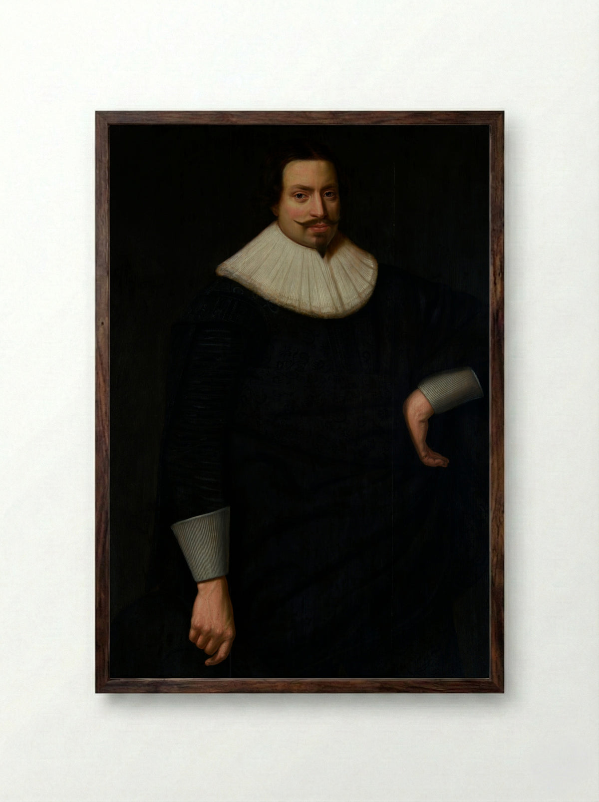 Portret van Maerten Rey - Nicolaes Eliasz. Pickenoy - Framed Print Dark Wood