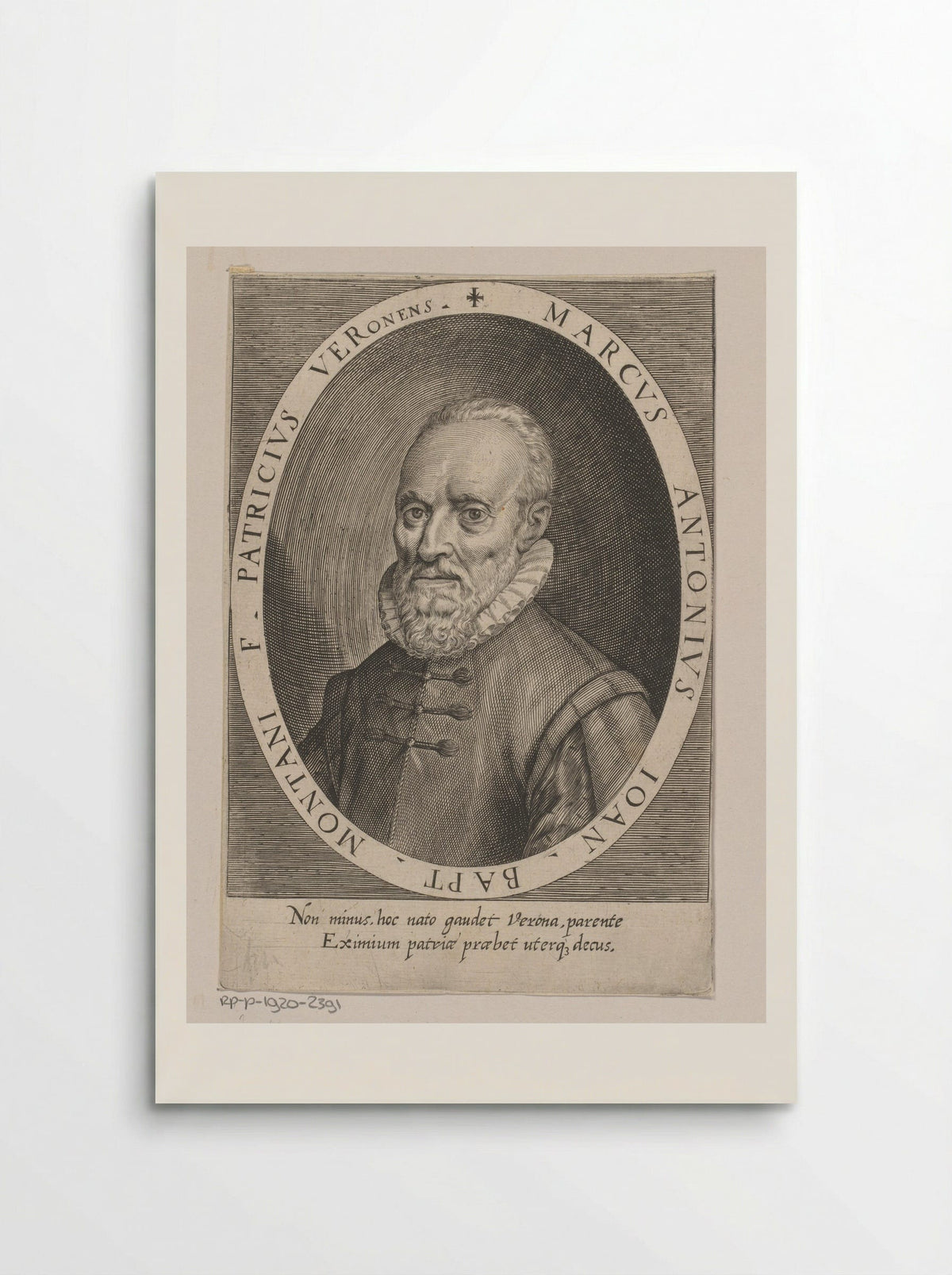 Portret van Marcus Antonius Montanus - Dominicus Custos - Poster