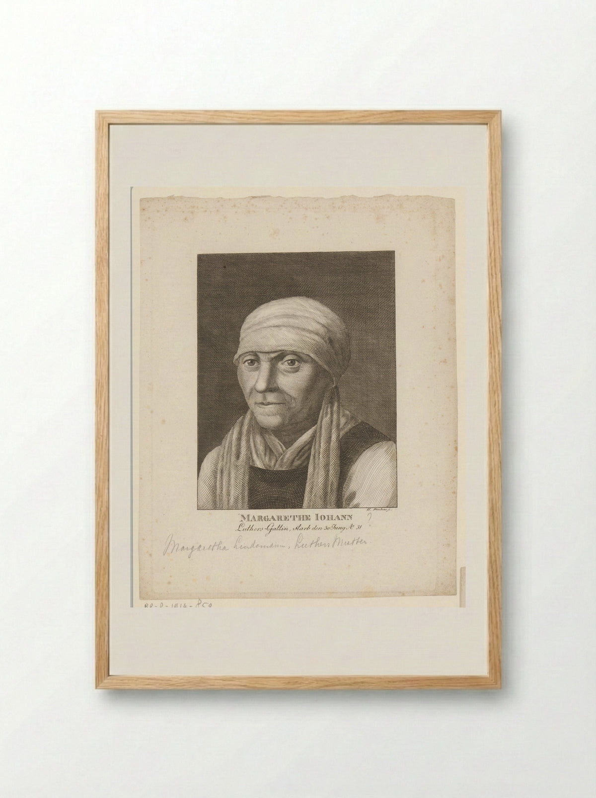 Portret van Margarethe Luther - Hermann Hirsch Pinhas - Framed Print Wood