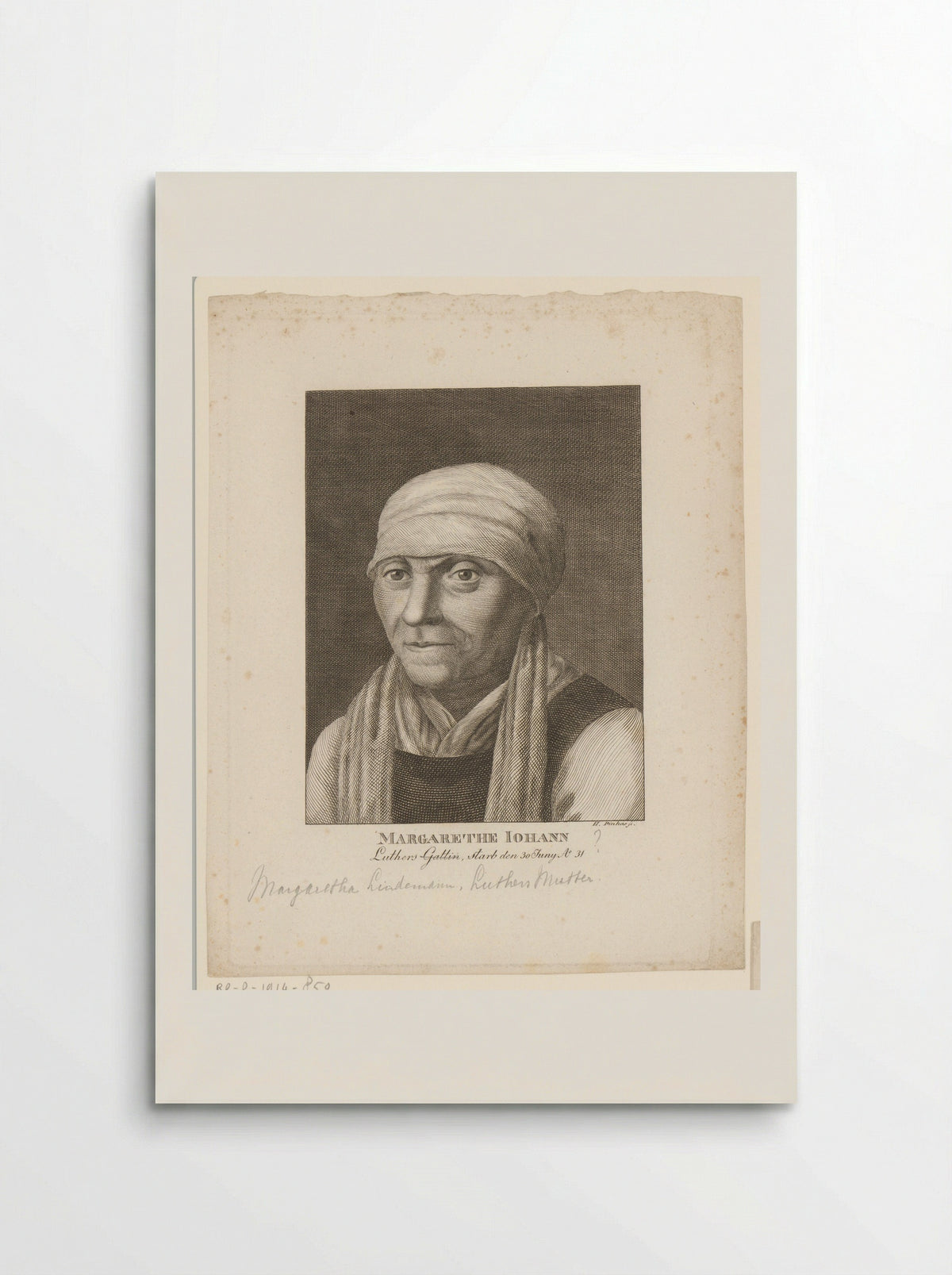 Portret van Margarethe Luther - Hermann Hirsch Pinhas - Poster
