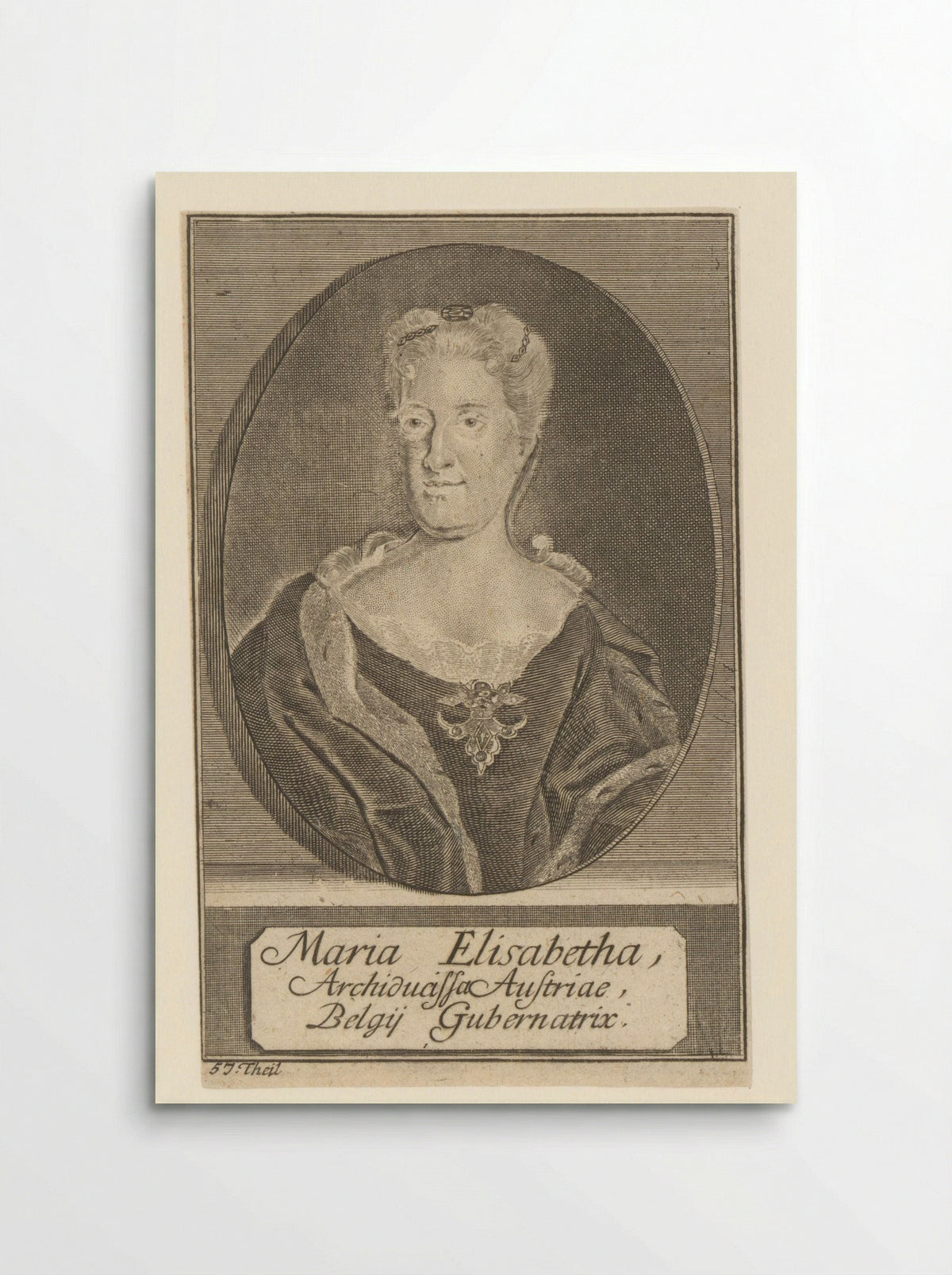 Portret van Maria Elisabeth, aartshertogin van Oostenrijk - Michael Rössler - Poster