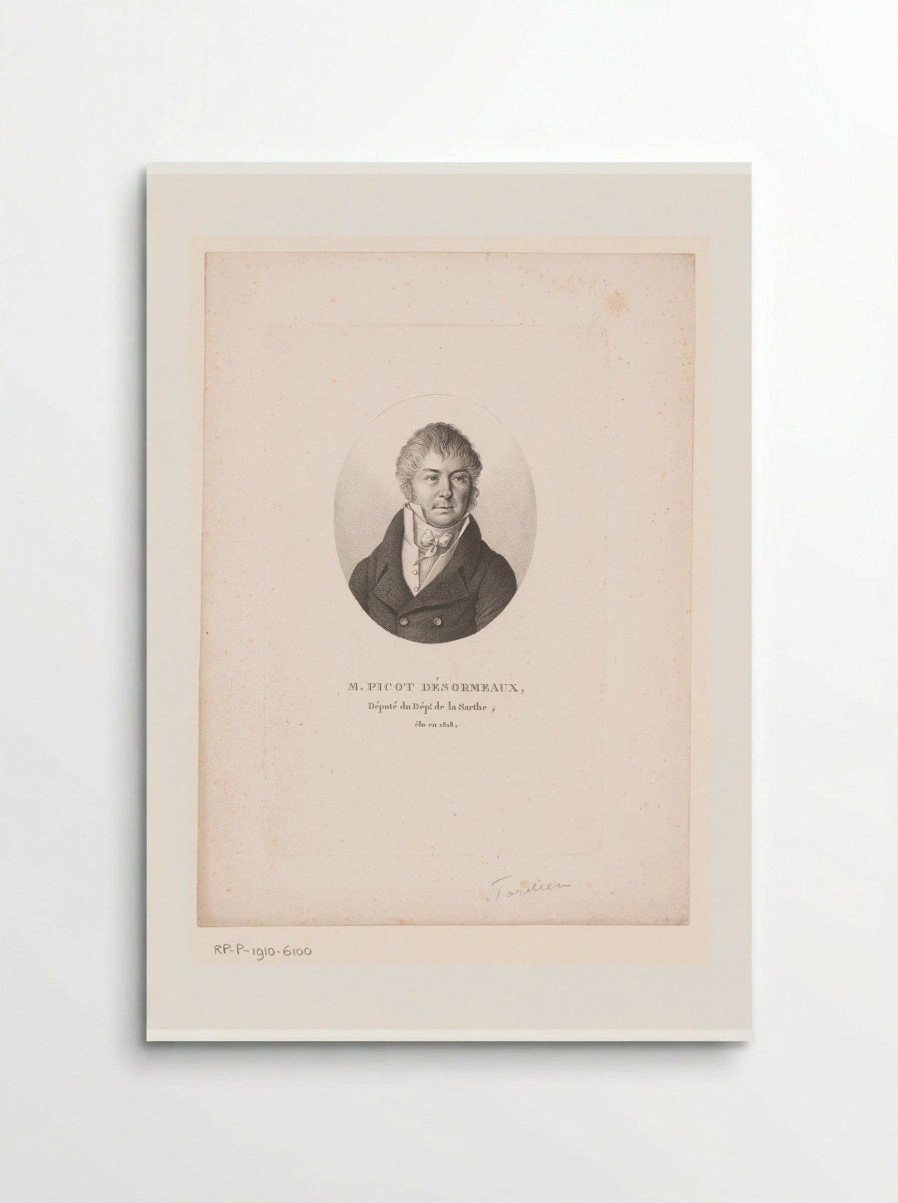 Portret van Marie Jean Charles Picot-Desormeaux - Ambroise Tardieu - Poster
