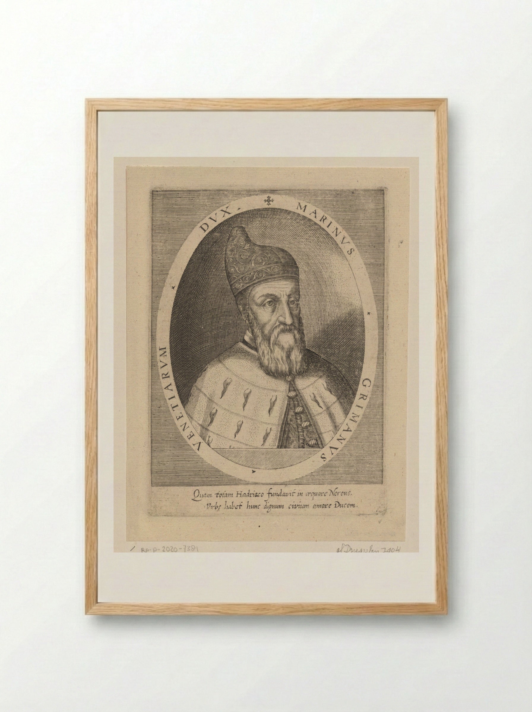 Portret van Marino Grimani - Dominicus Custos - Framed Print Wood