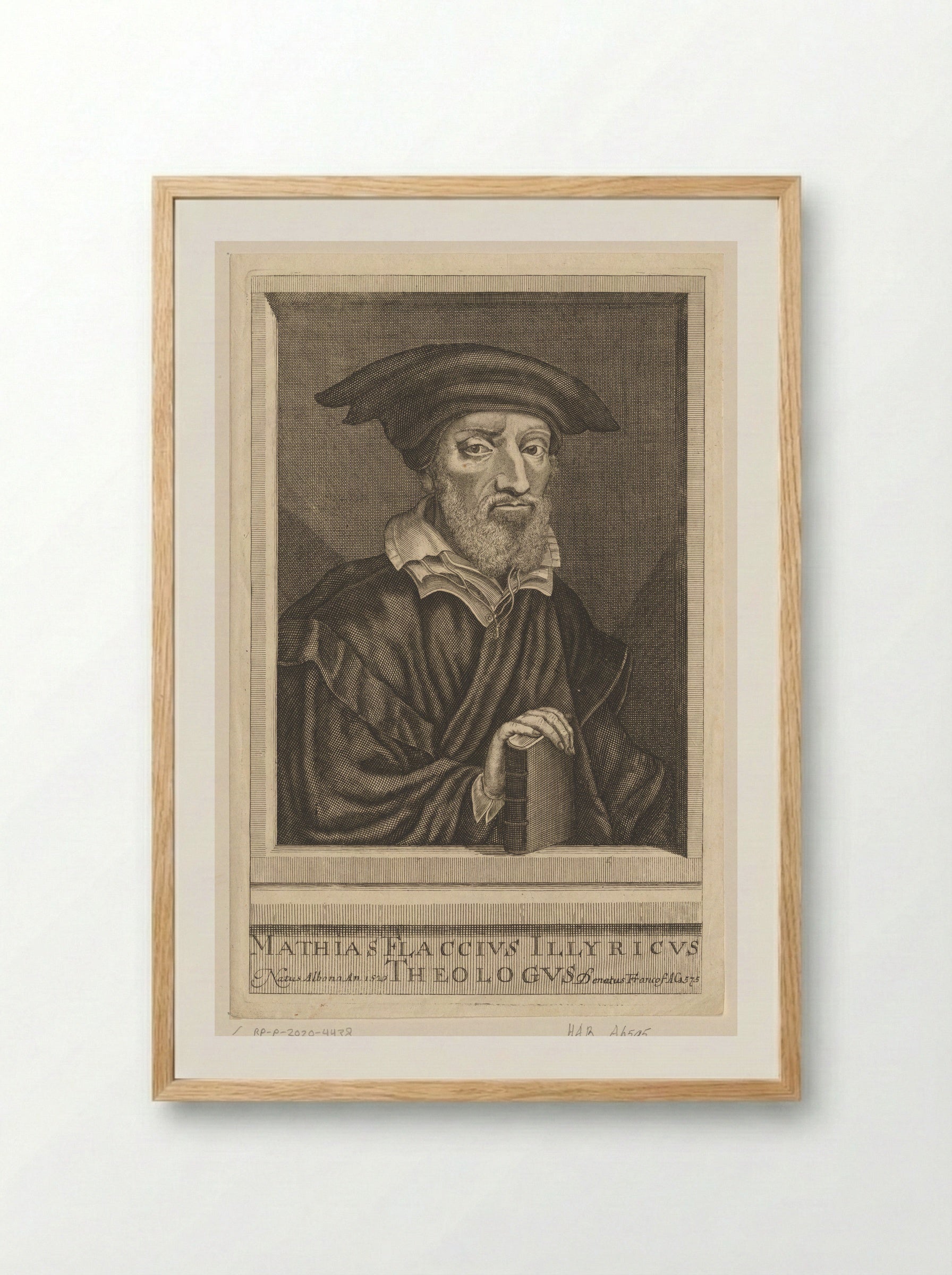 Portret van Matthias Flacius - Nicolaus Häublin - Framed Print Wood