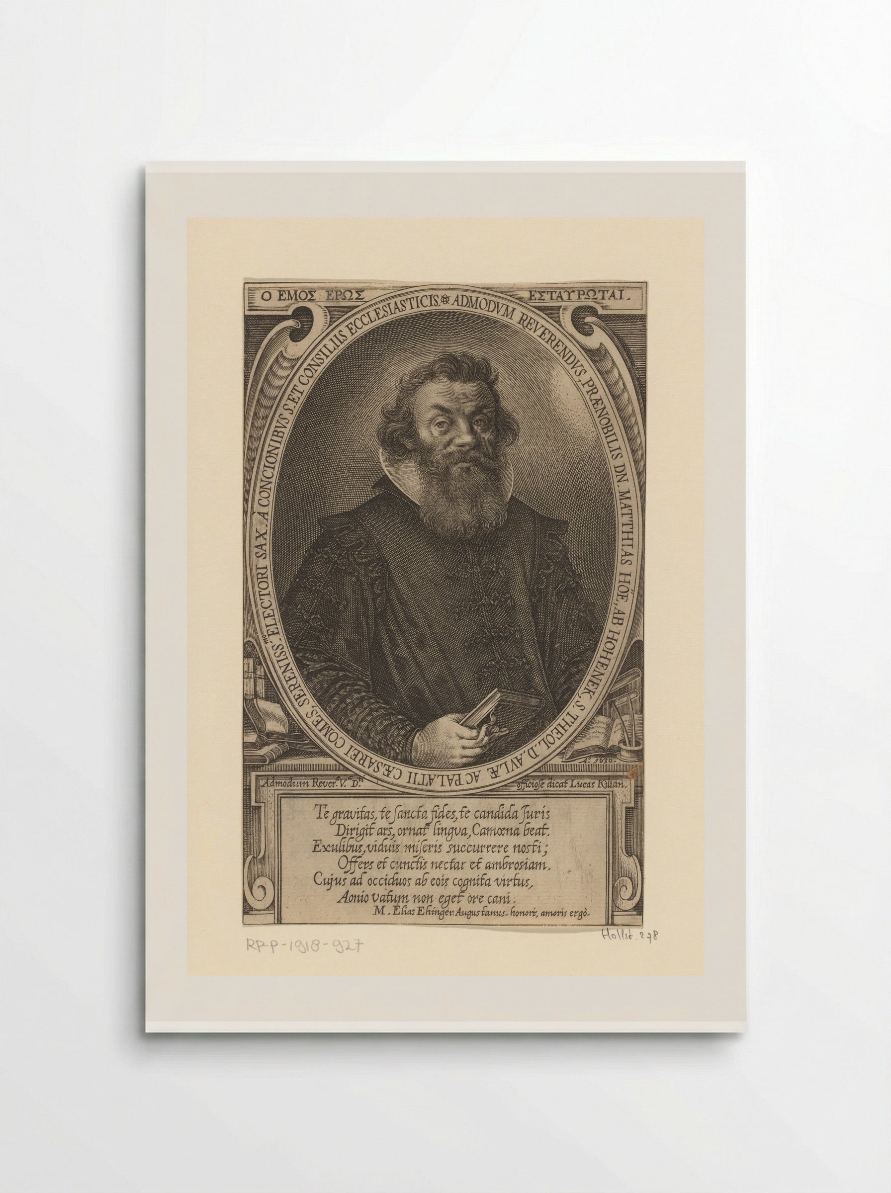 Portret van Matthias Hoë von Hoënegg - Lucas Kilian - Poster