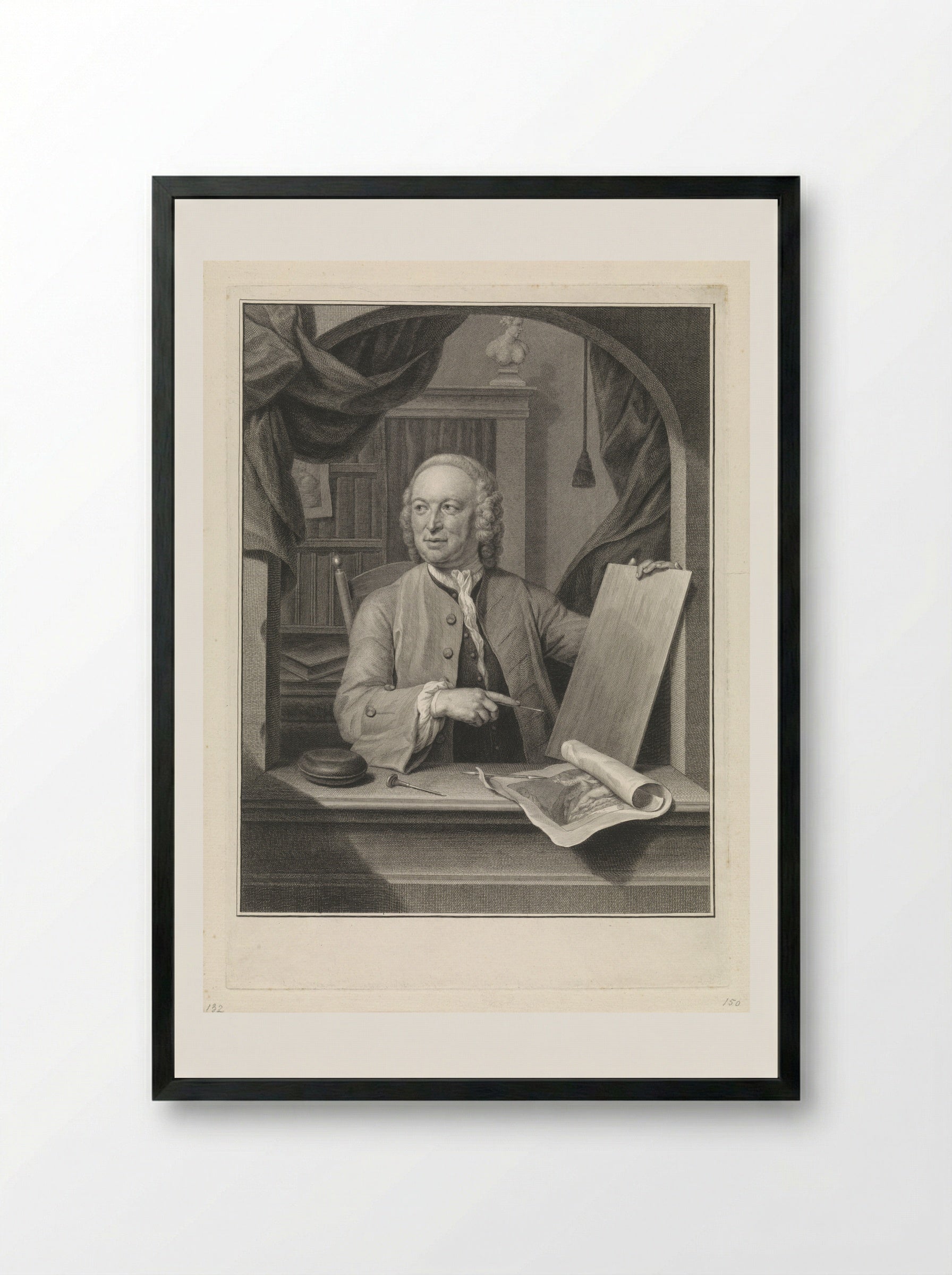 Portret van Maurits, prins van Oranje - Pieter Tanjé - Framed Print Black