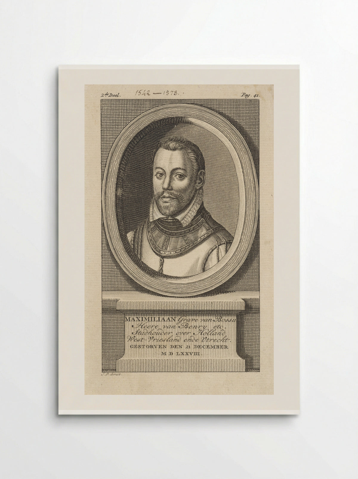 Portret van Maximiliaan de Hennin, graaf van Boussu - Jan Punt - Poster