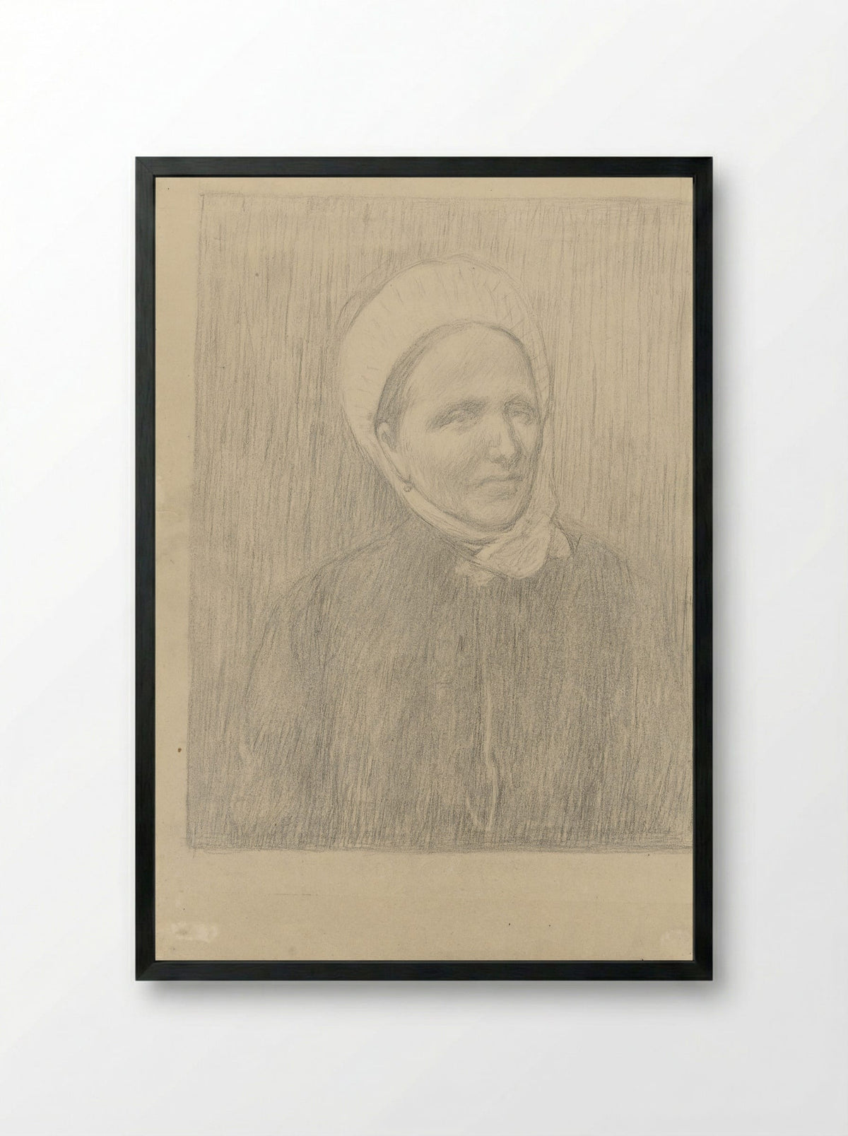 Portret van Mevrouw Annie Bonger-van der Linde - Charles Emmanuel Serret - Framed Print Black