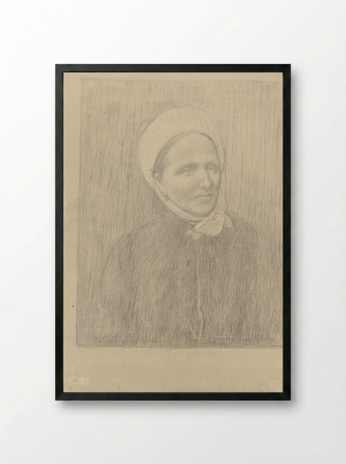 Portret van Mevrouw Annie Bonger-van der Linde - Charles Emmanuel Serret - Framed Print Black