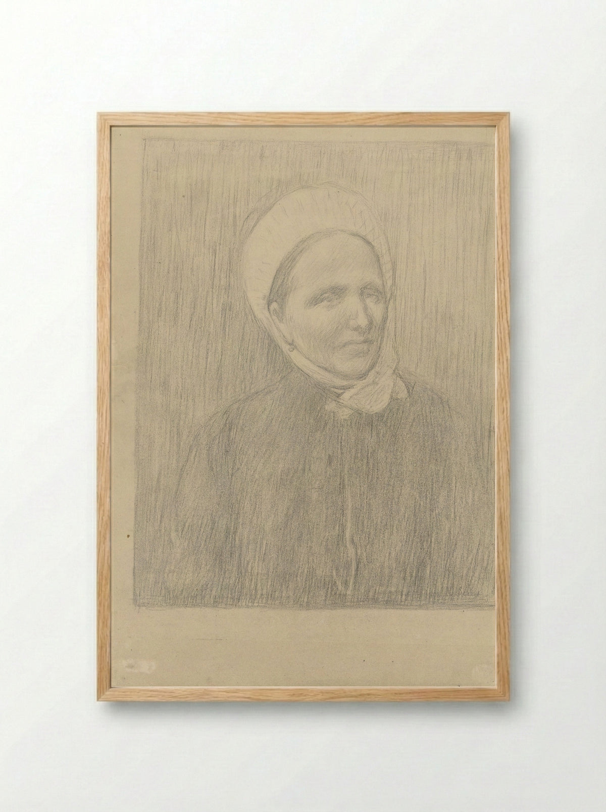 Portret van Mevrouw Annie Bonger-van der Linde - Charles Emmanuel Serret - Framed Print Wood