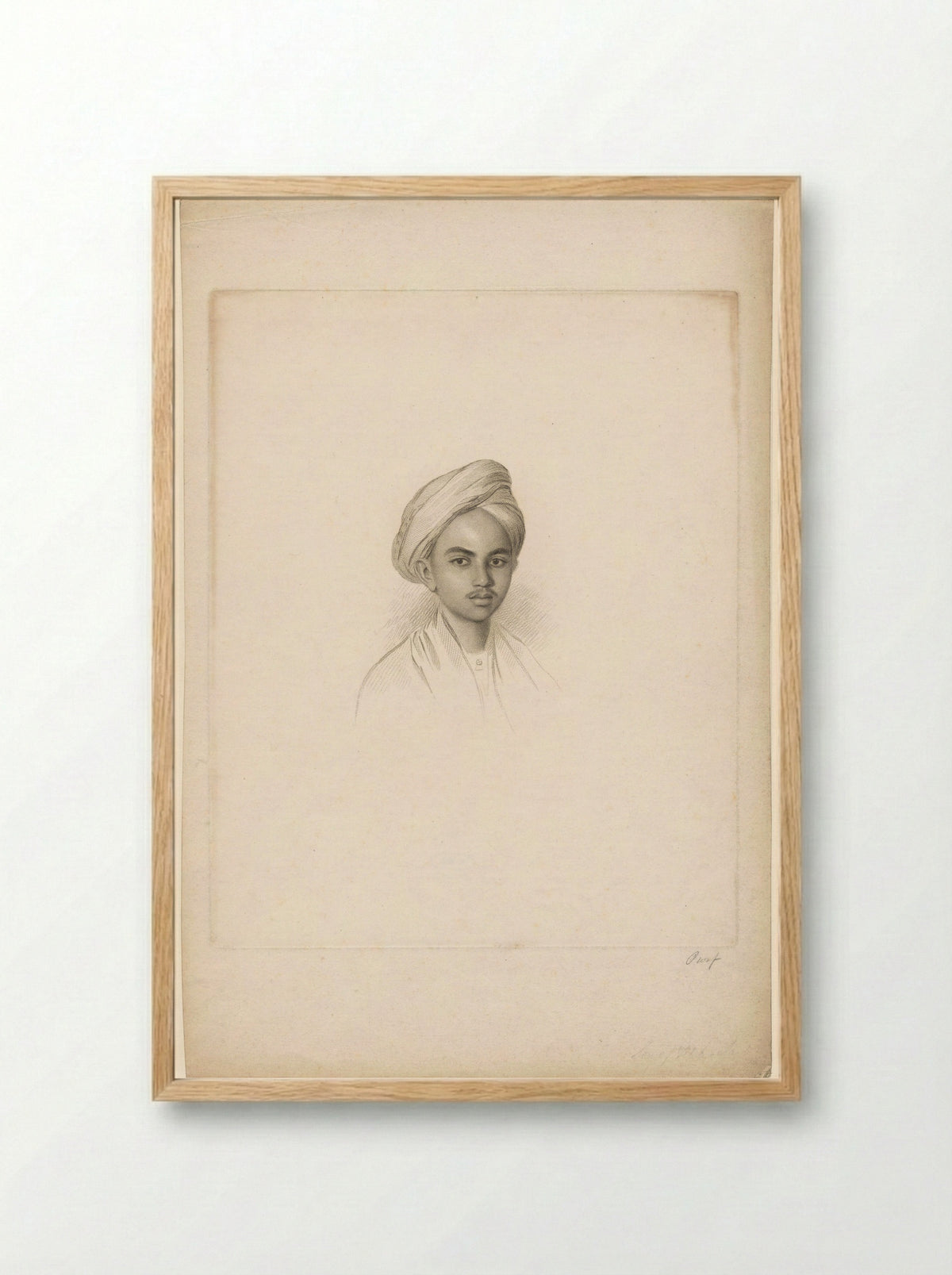Portret van Muhi Ud-Din Sultan - Charles Picart - Framed Print Wood