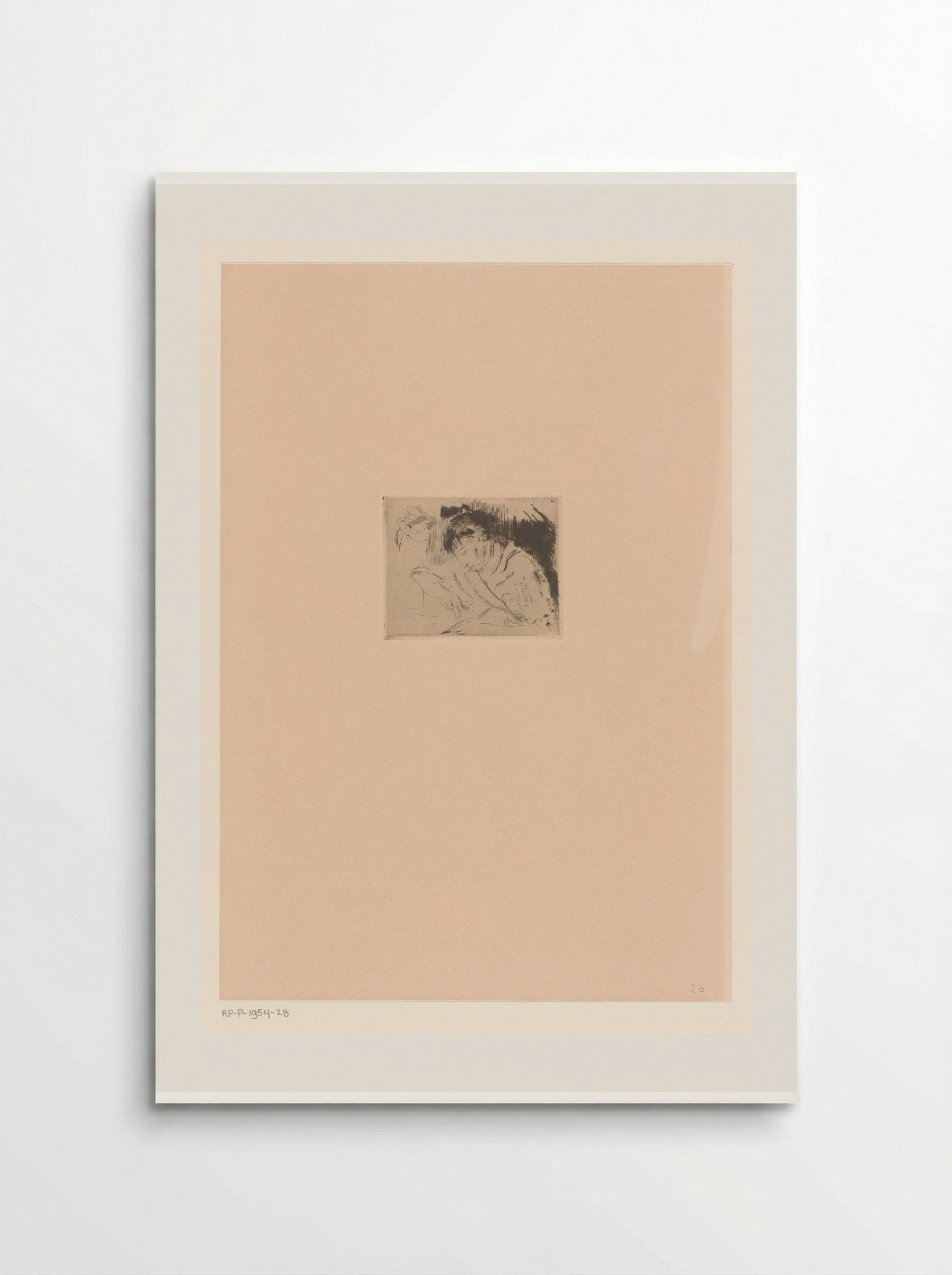 Portret van Nel Wouters schrijvend - Rik Wouters - Poster