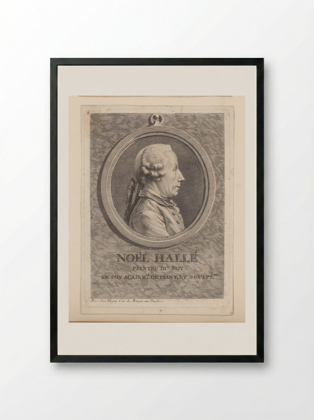 Portret van Noël Hallé - Bénédict Alphonse Nicolet - Framed Print Black