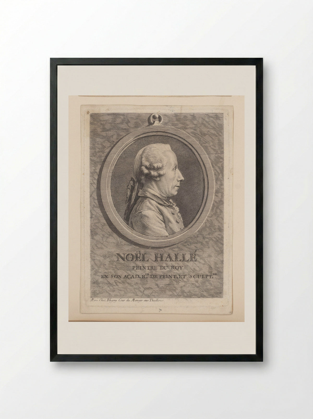 Portret van Noël Hallé - Bénédict Alphonse Nicolet - Framed Print Black