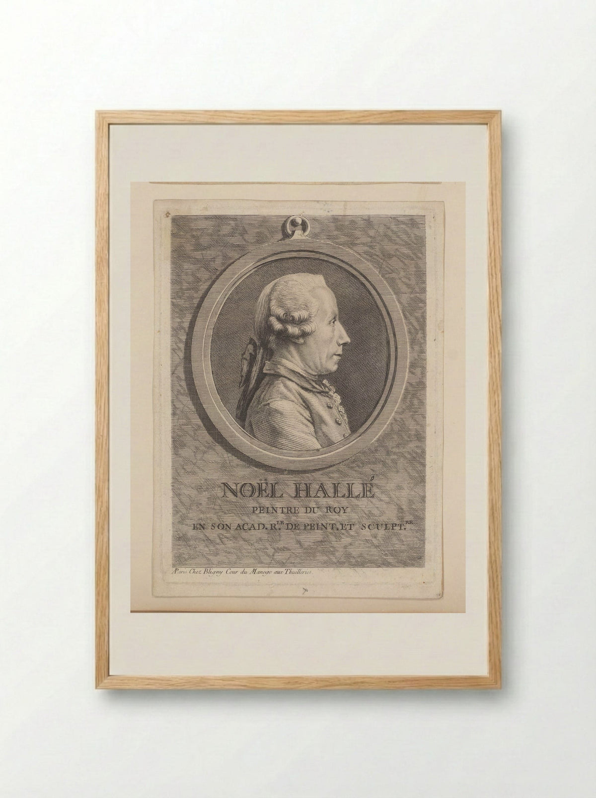 Portret van Noël Hallé - Bénédict Alphonse Nicolet - Framed Print Wood