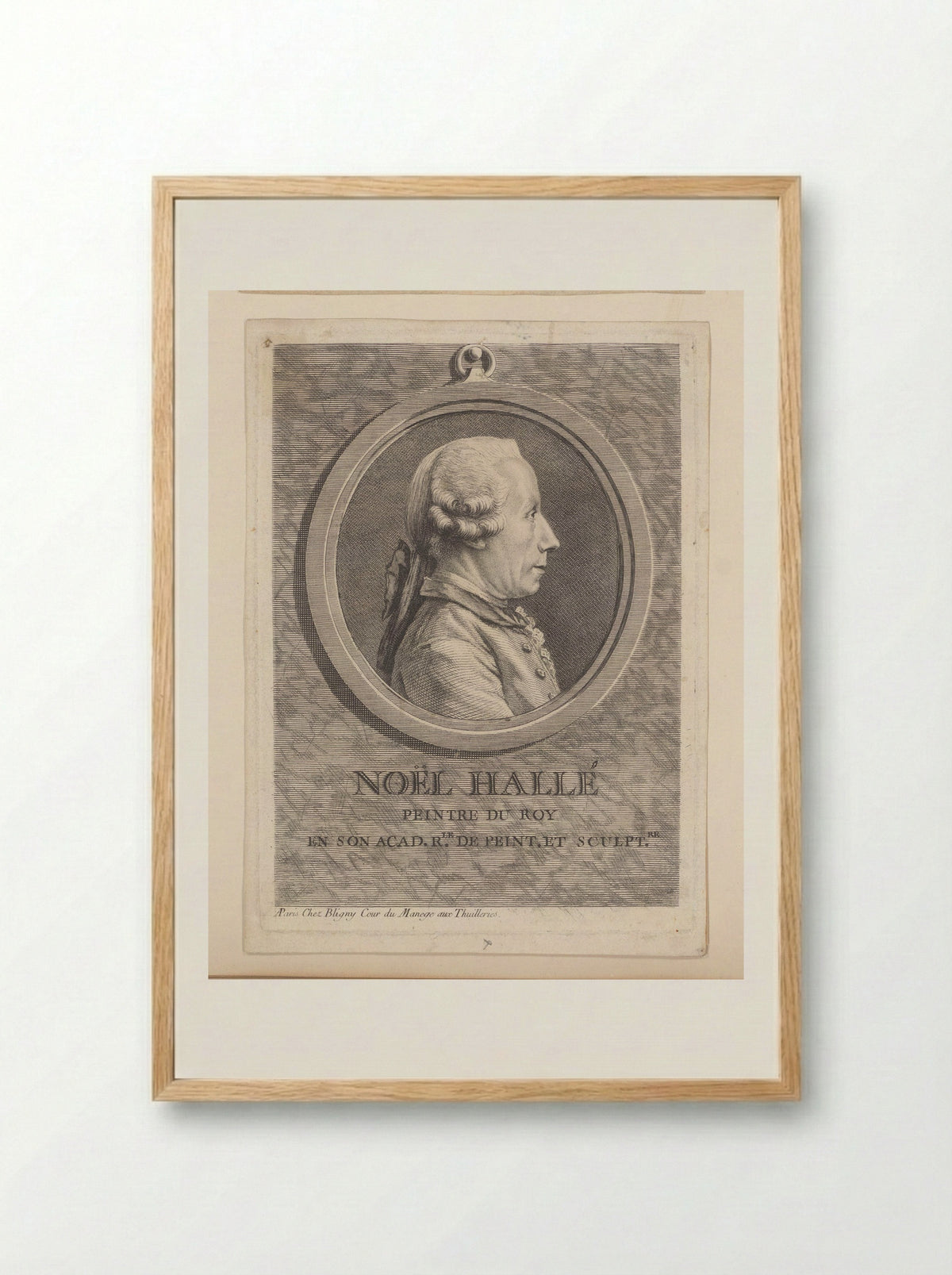 Portret van Noël Hallé - Bénédict Alphonse Nicolet - Framed Print Wood