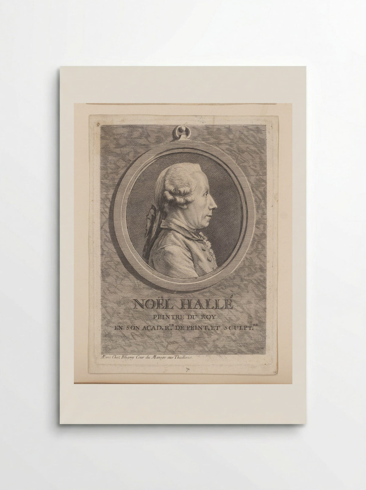 Portret van Noël Hallé - Bénédict Alphonse Nicolet - Poster