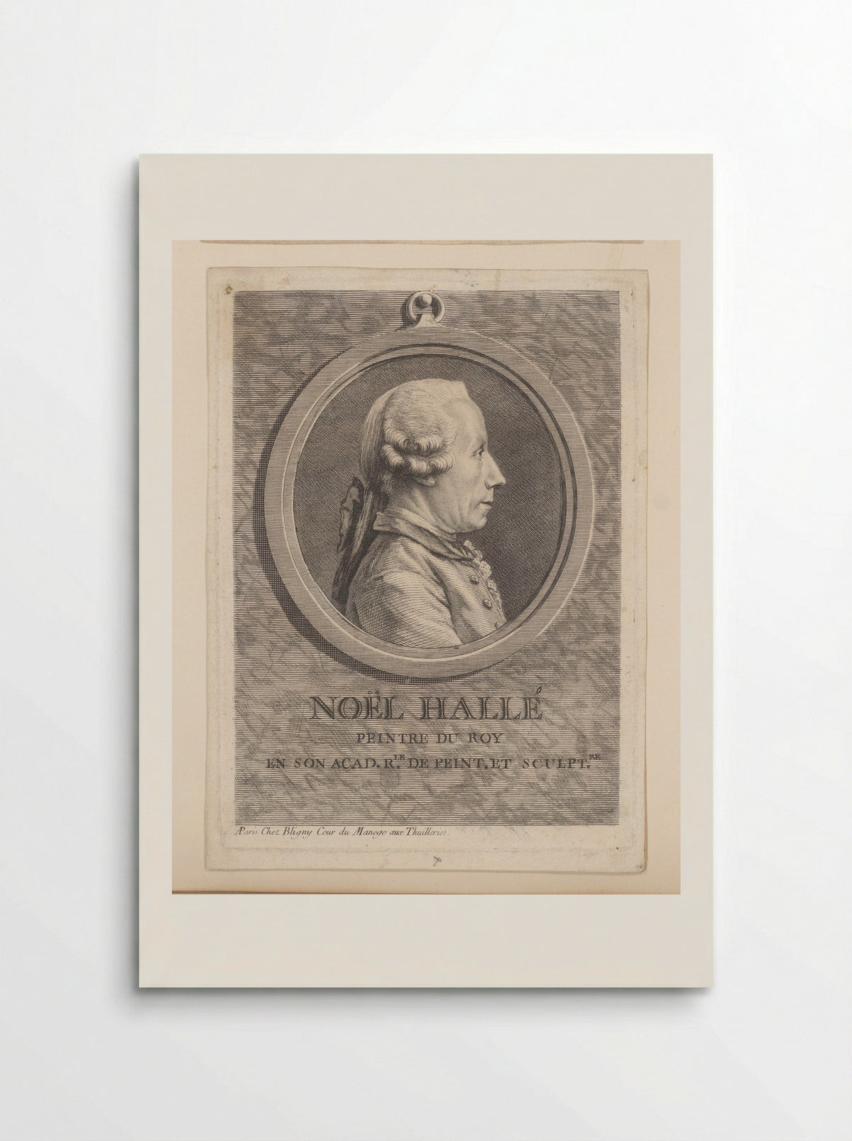 Portret van Noël Hallé - Bénédict Alphonse Nicolet - Poster