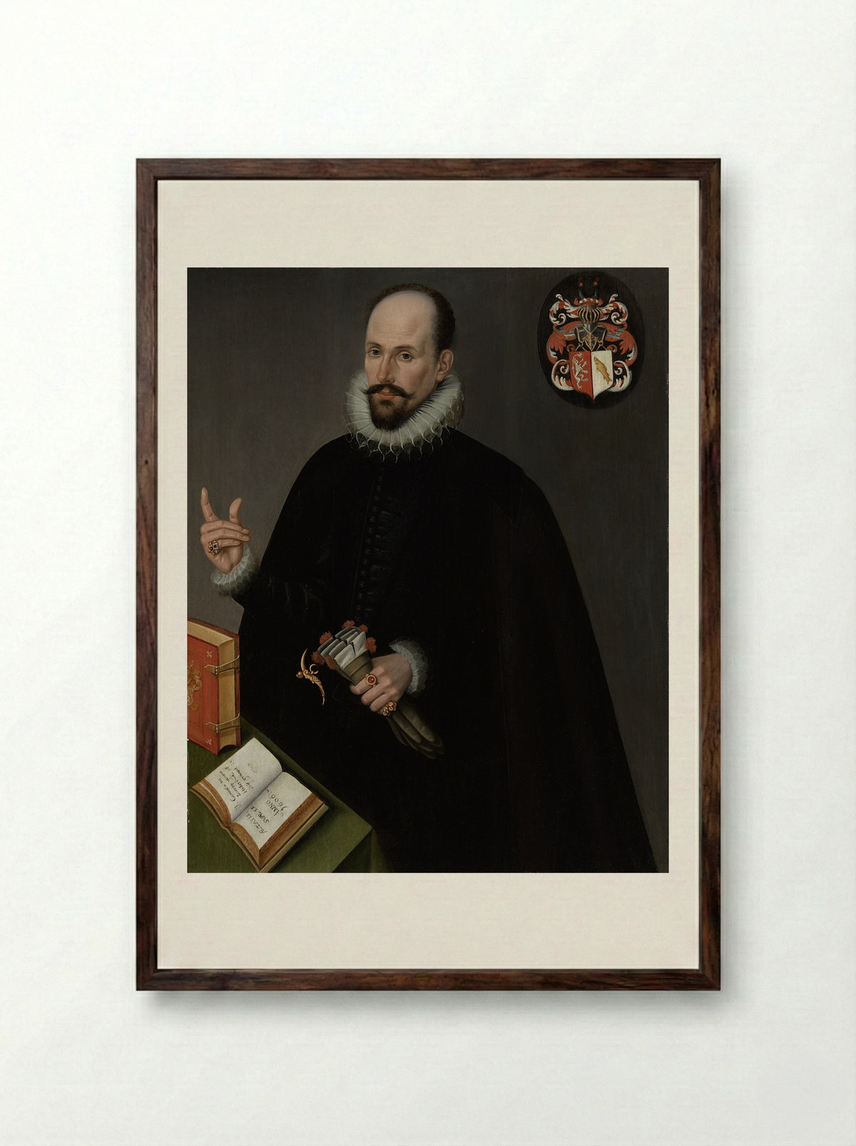 Portret van Ott van Bronckhorst - Cornelia toe Boecop - Framed Print Dark Wood