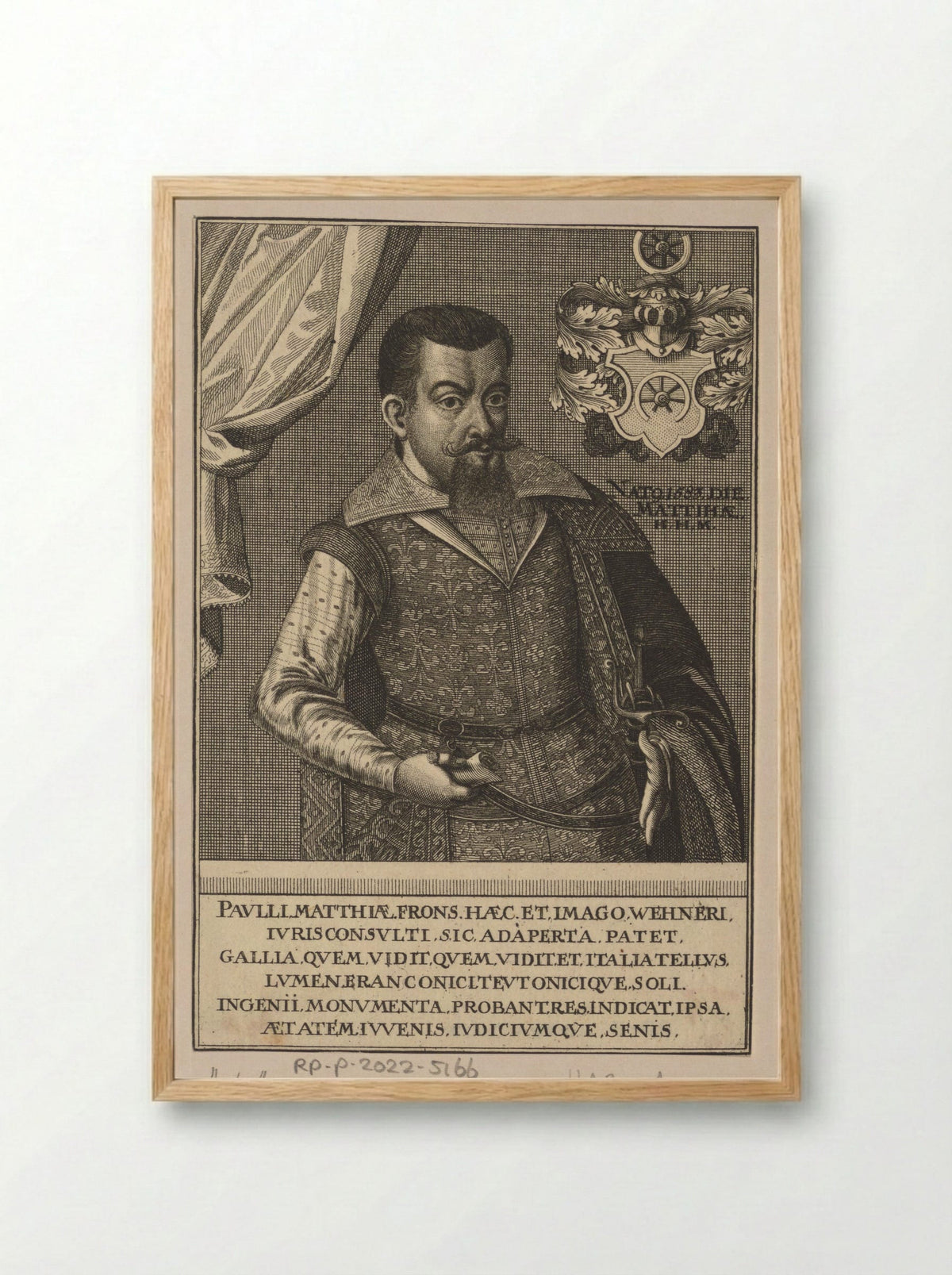 Portret van Paul Matthias Wehner - Michael Rössler - Framed Print Wood