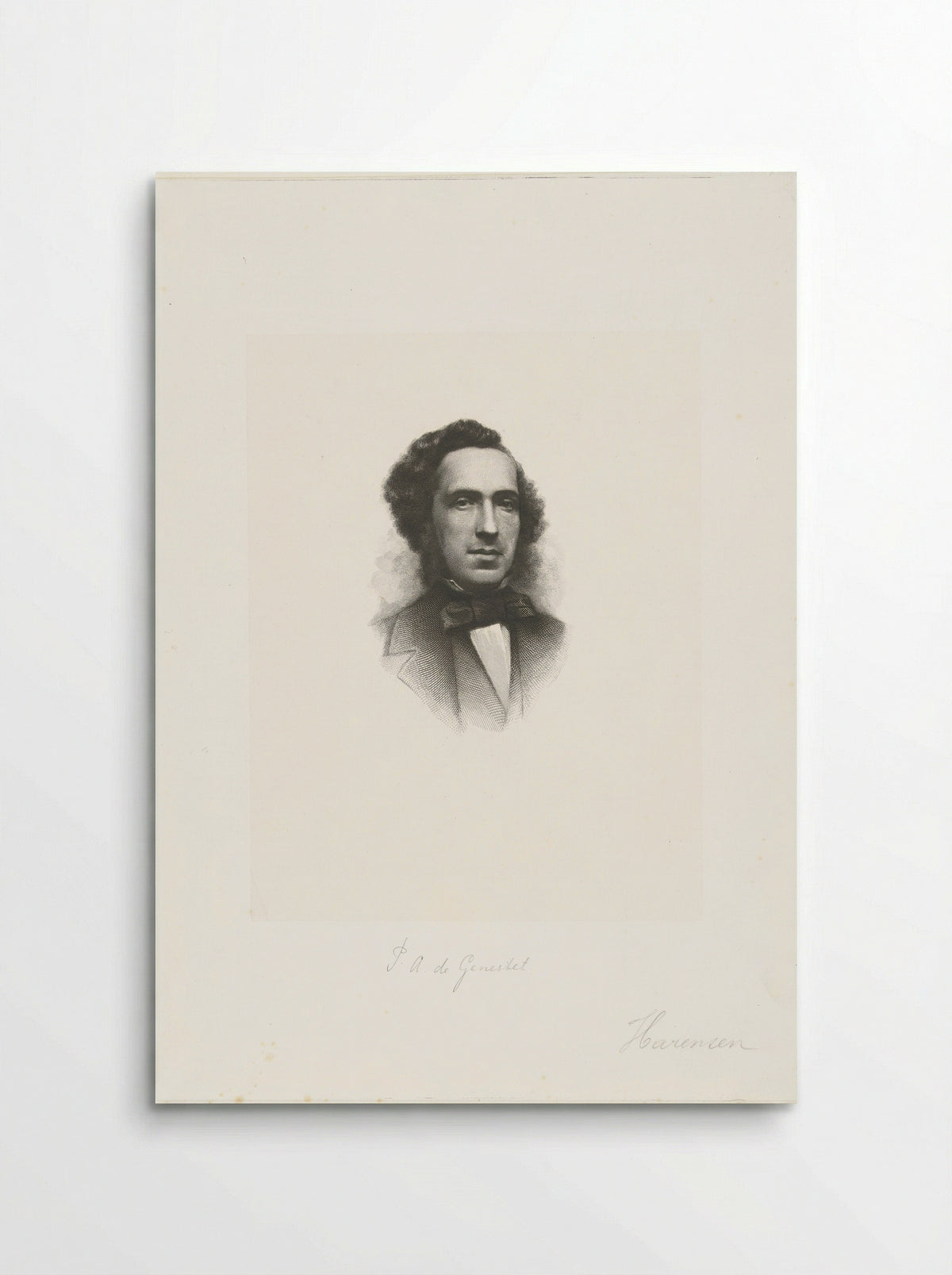 Portret van Petrus Augustus de Genestet - Petrus Johannes Arendzen - Poster