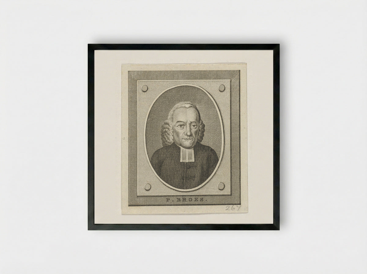 Portret van Petrus Broes - Carel Jacob de Huyser - Framed Print Black