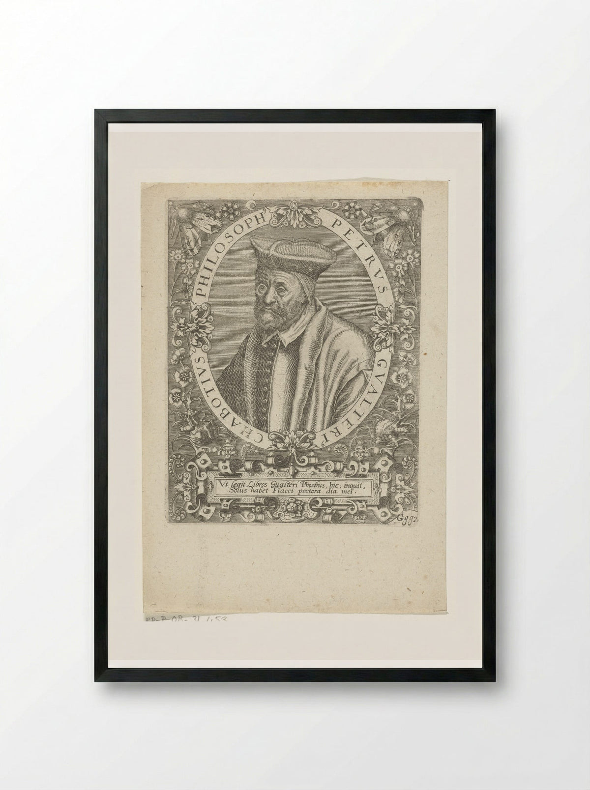 Portret van Pierre Gautier Chabot - Johann Theodor de Bry - Framed Print Black