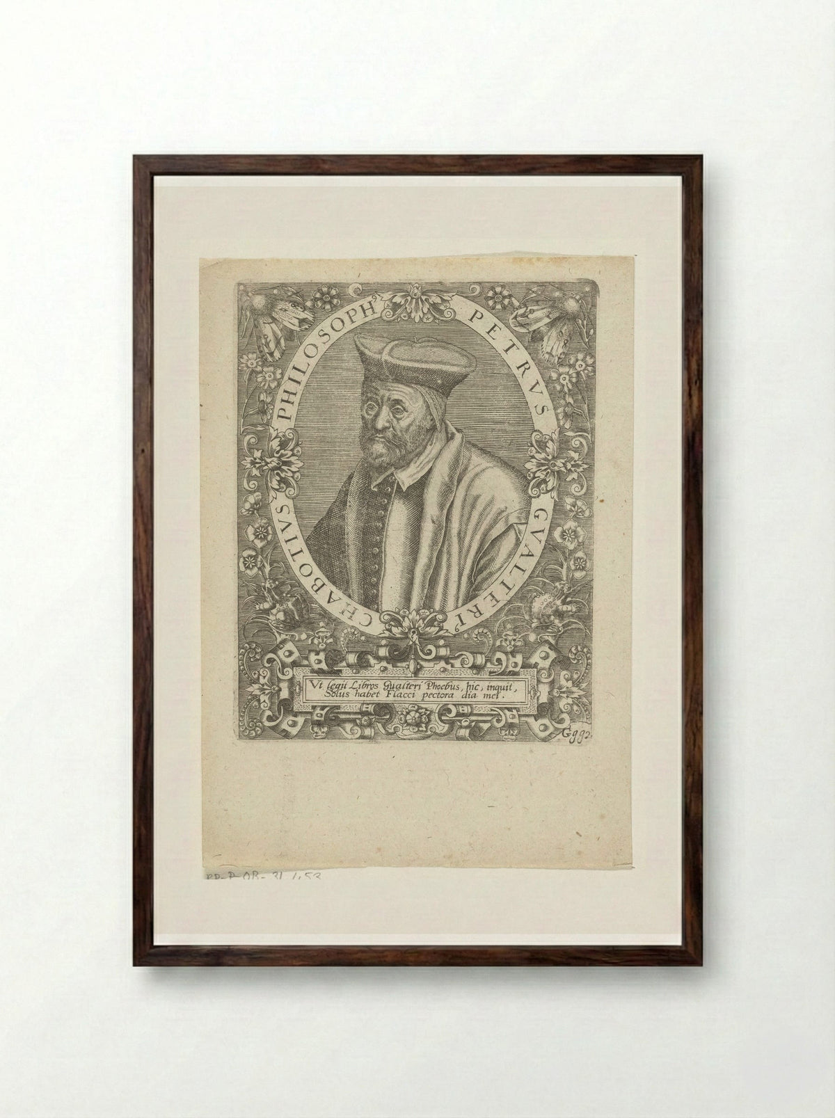 Portret van Pierre Gautier Chabot - Johann Theodor de Bry - Framed Print Dark Wood