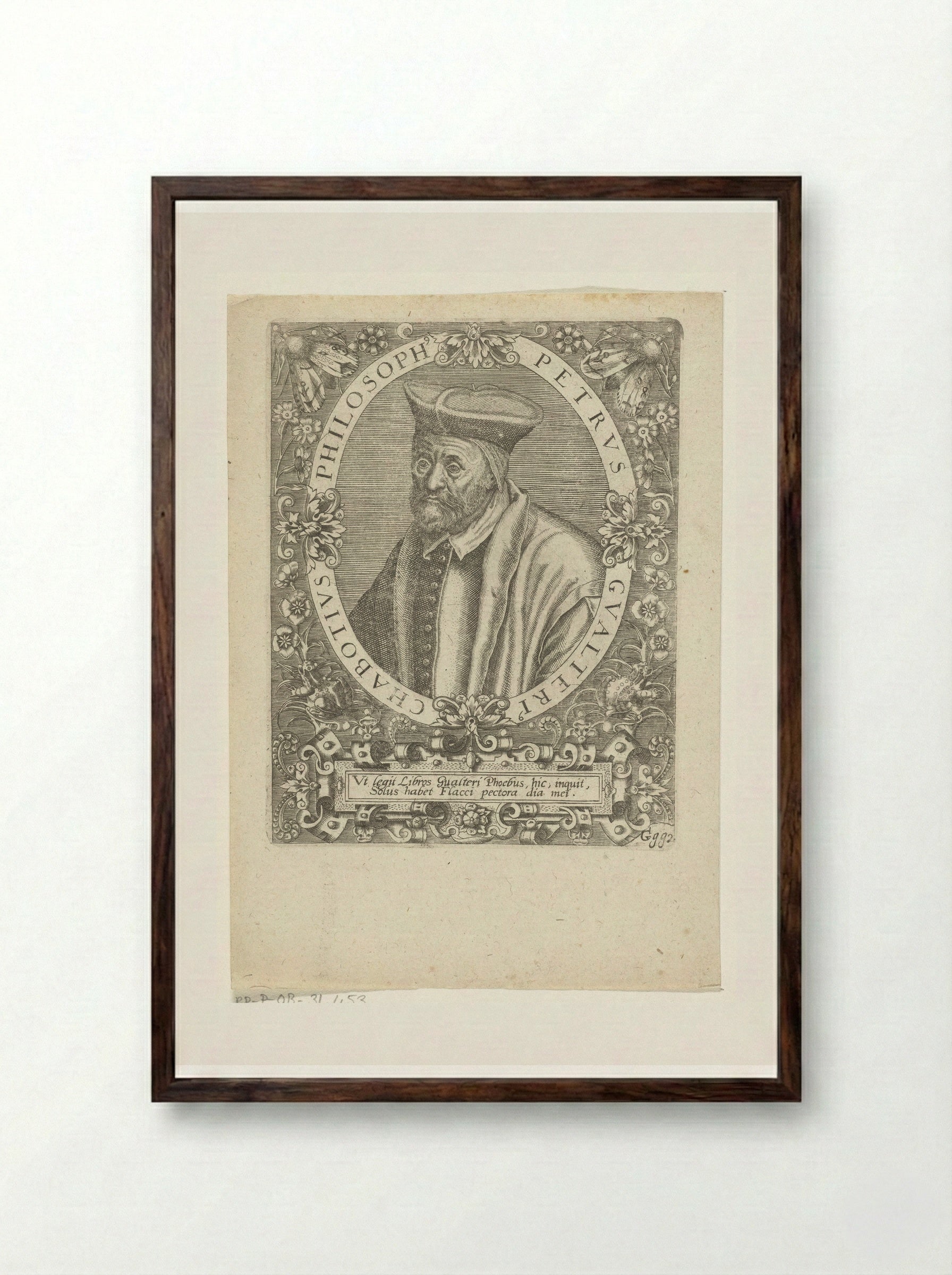Portret van Pierre Gautier Chabot - Johann Theodor de Bry - Framed Print Dark Wood