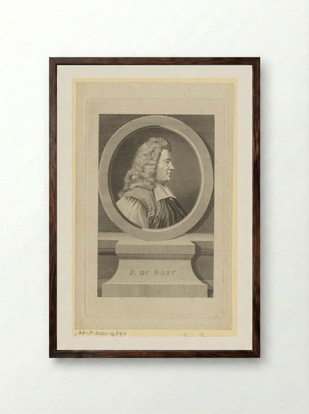 Portret van Pierre du Bosc - Thomas Cook - Framed Print Dark Wood