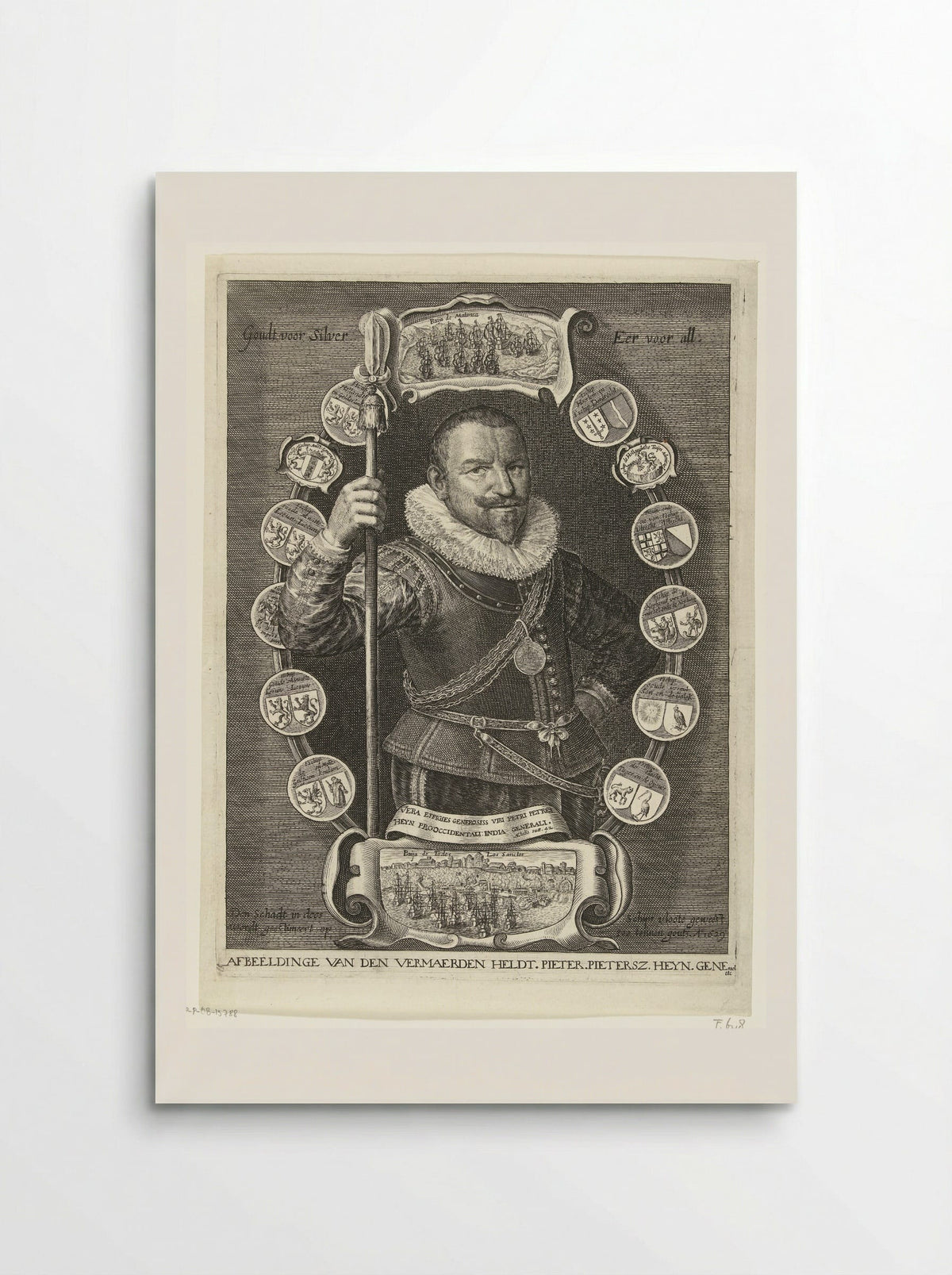 Portret van Piet Hein - Crispijn van de Passe (II) - Poster