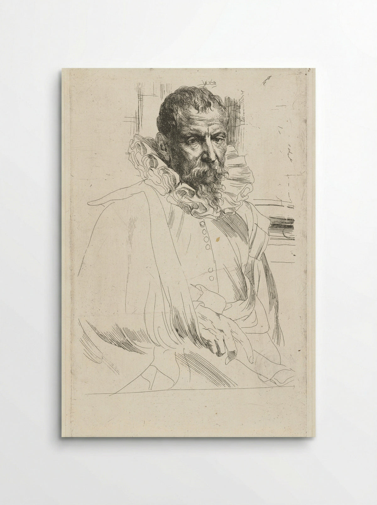 Portret van Pieter Brueghel de Jonge - Anthony van Dyck - Poster