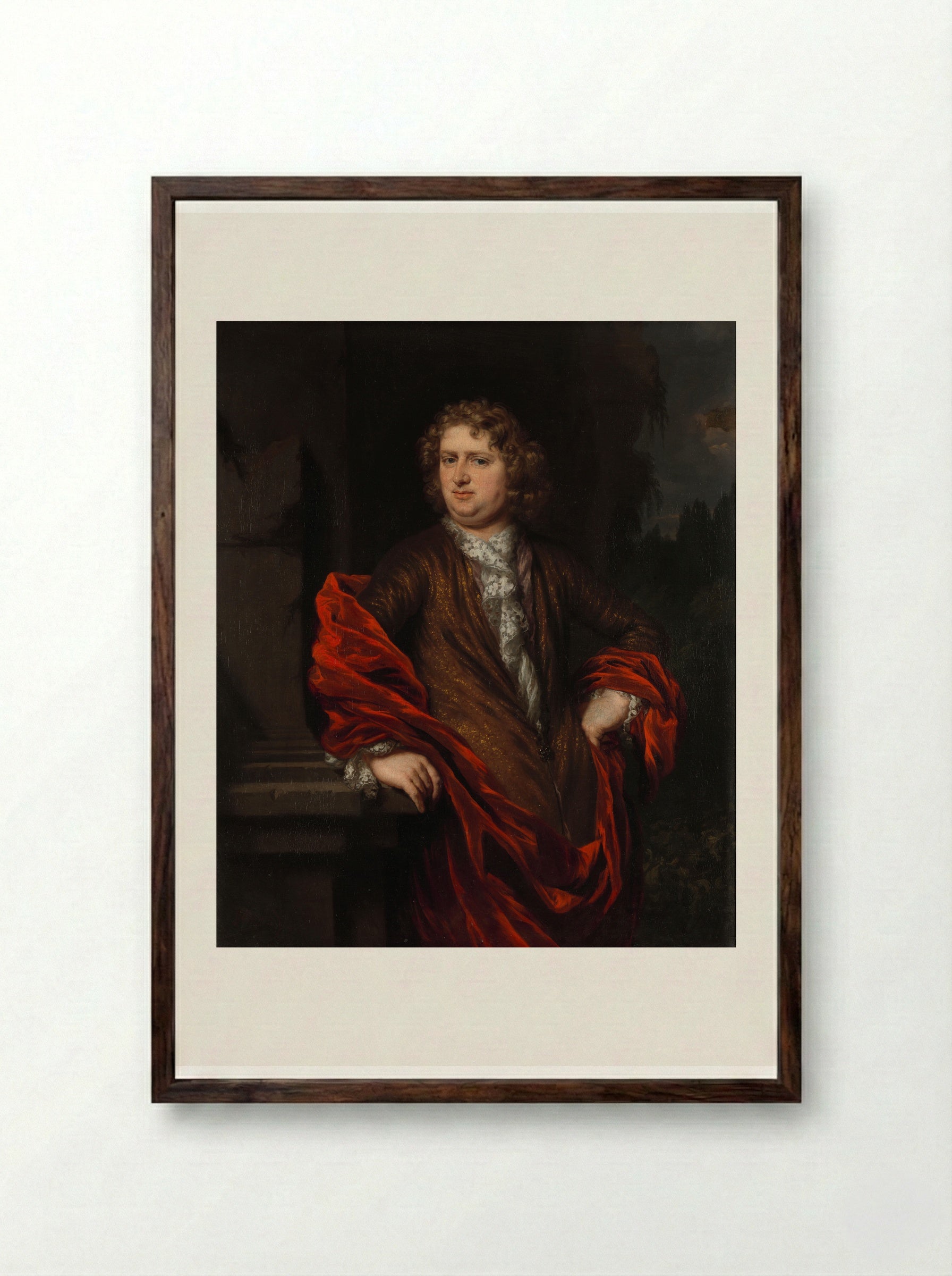Portret van Pieter Groenendijk - Nicolaes Maes - Framed Print Dark Wood