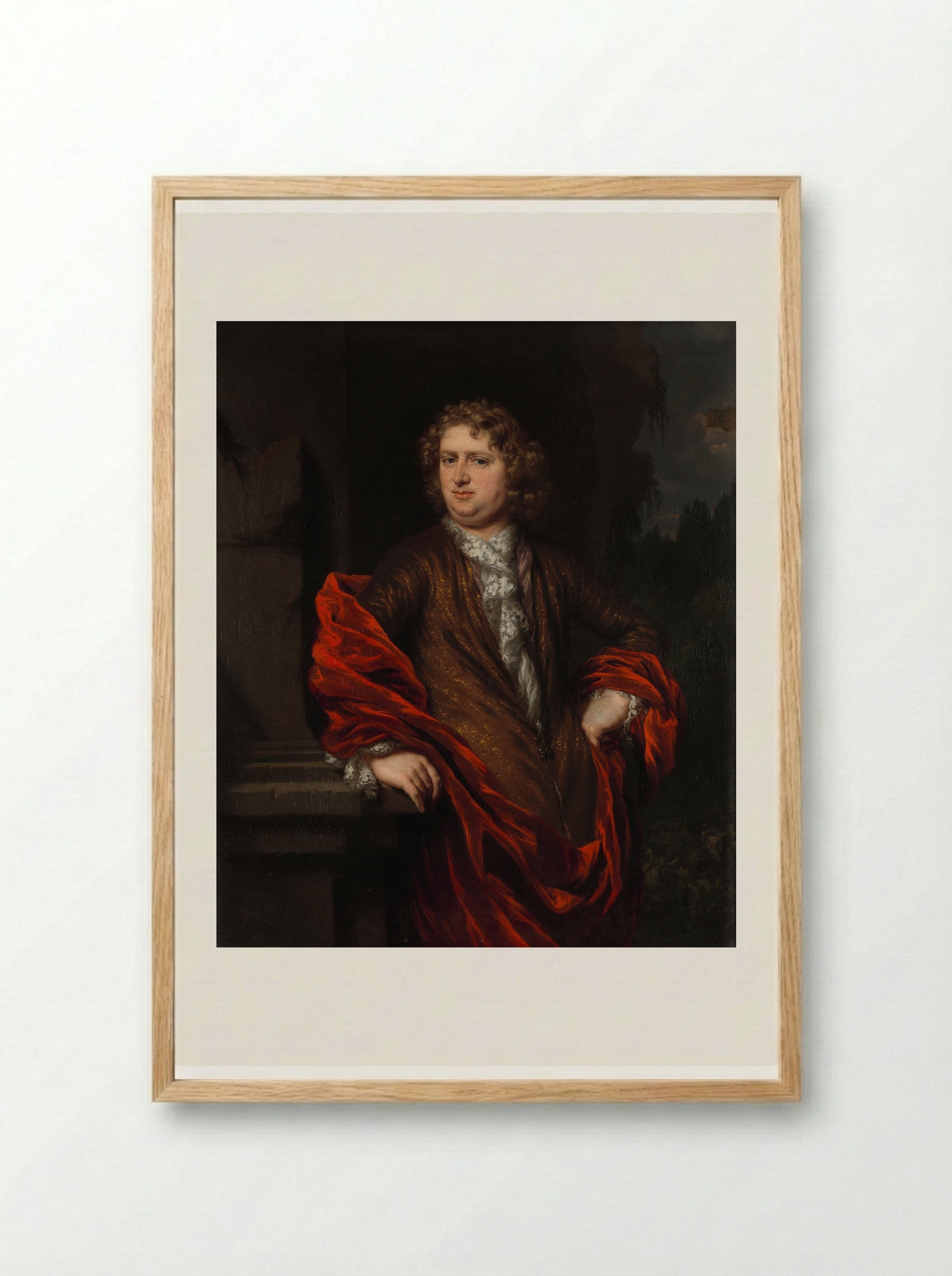 Portret van Pieter Groenendijk - Nicolaes Maes - Framed Print Wood