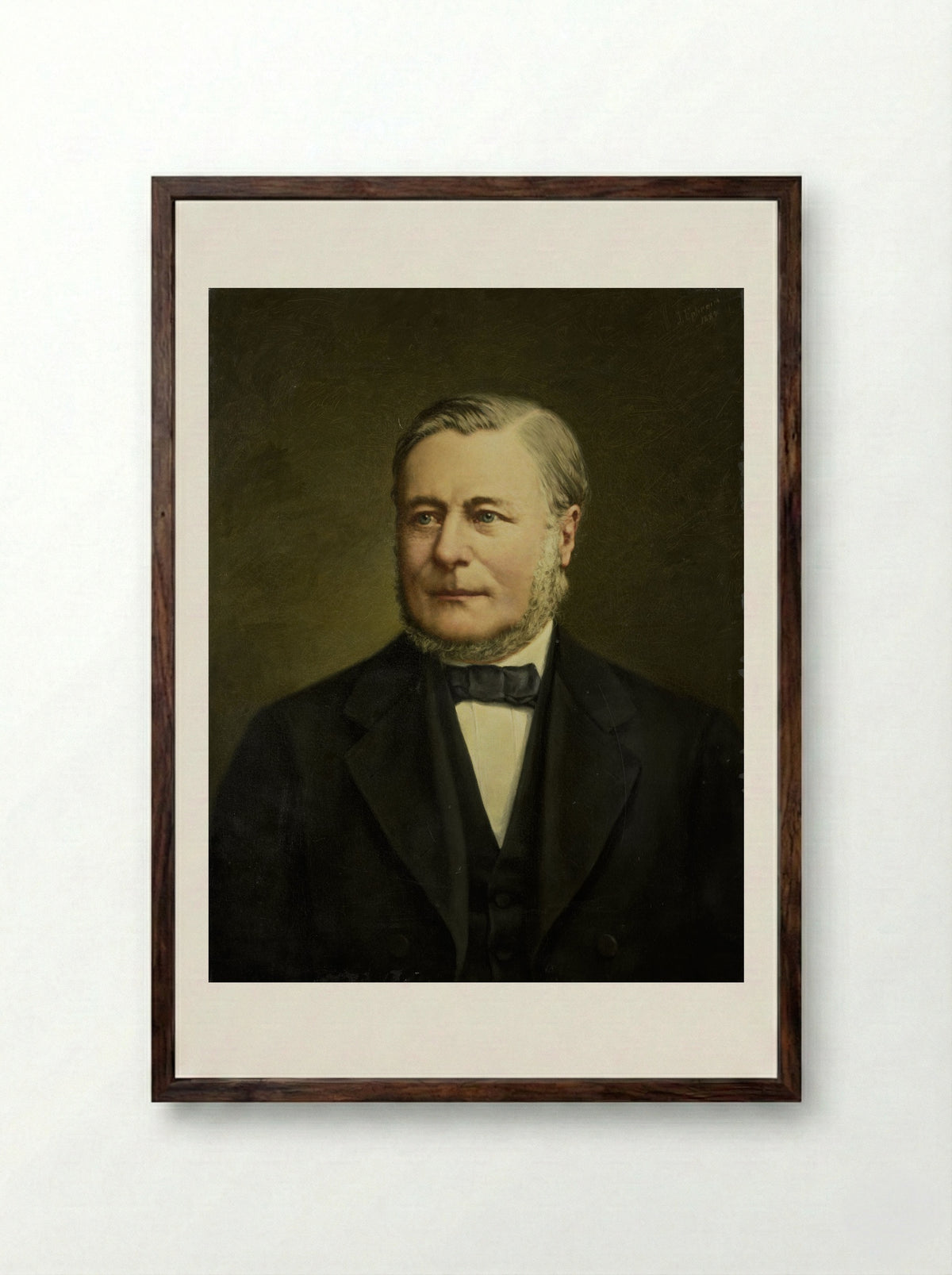 Portret van Pieter Hendrik van Gelder - Johannes Ephraim - Framed Print Dark Wood