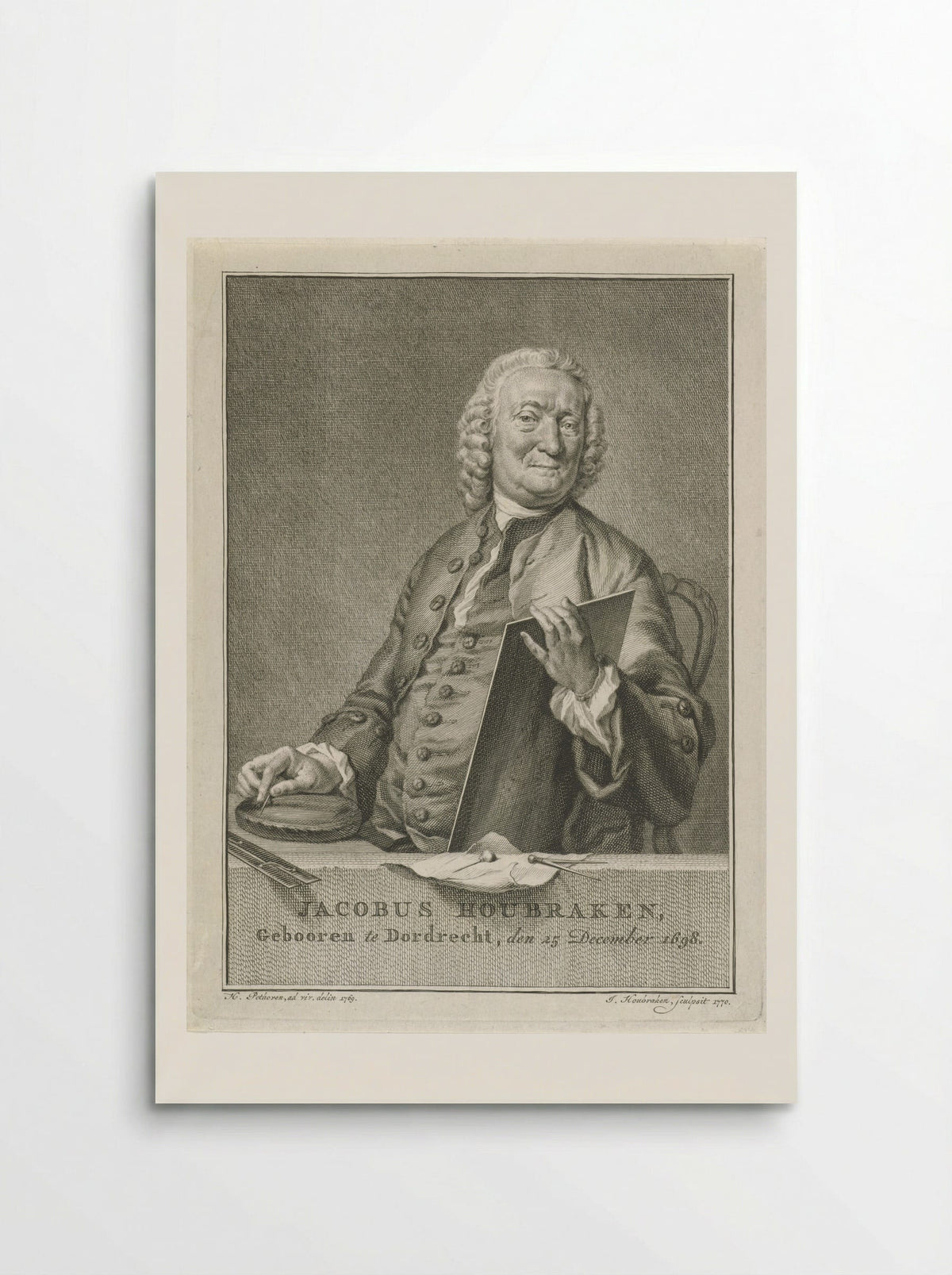 Portret van Pieter Langendijk - Jacob Houbraken - Poster