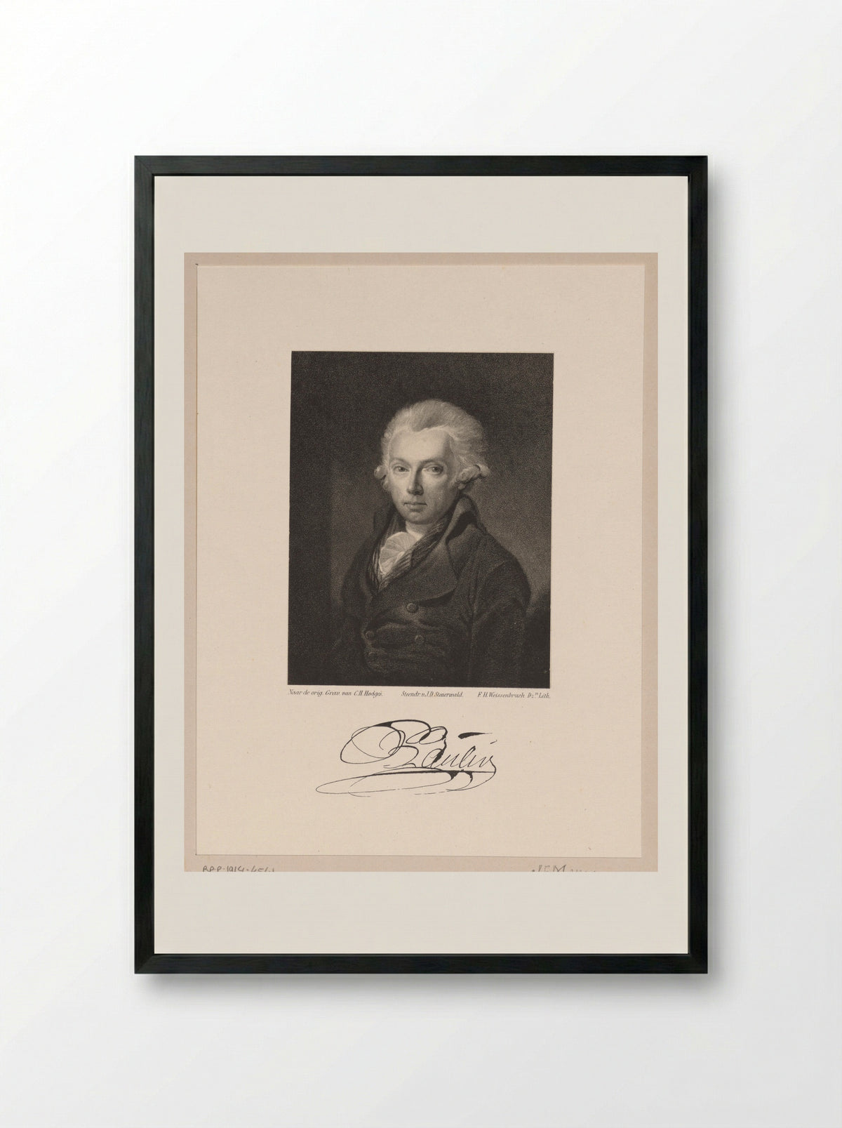 Portret van Pieter Paulus - Jan Karel Jacob de Jonge - Framed Print Black
