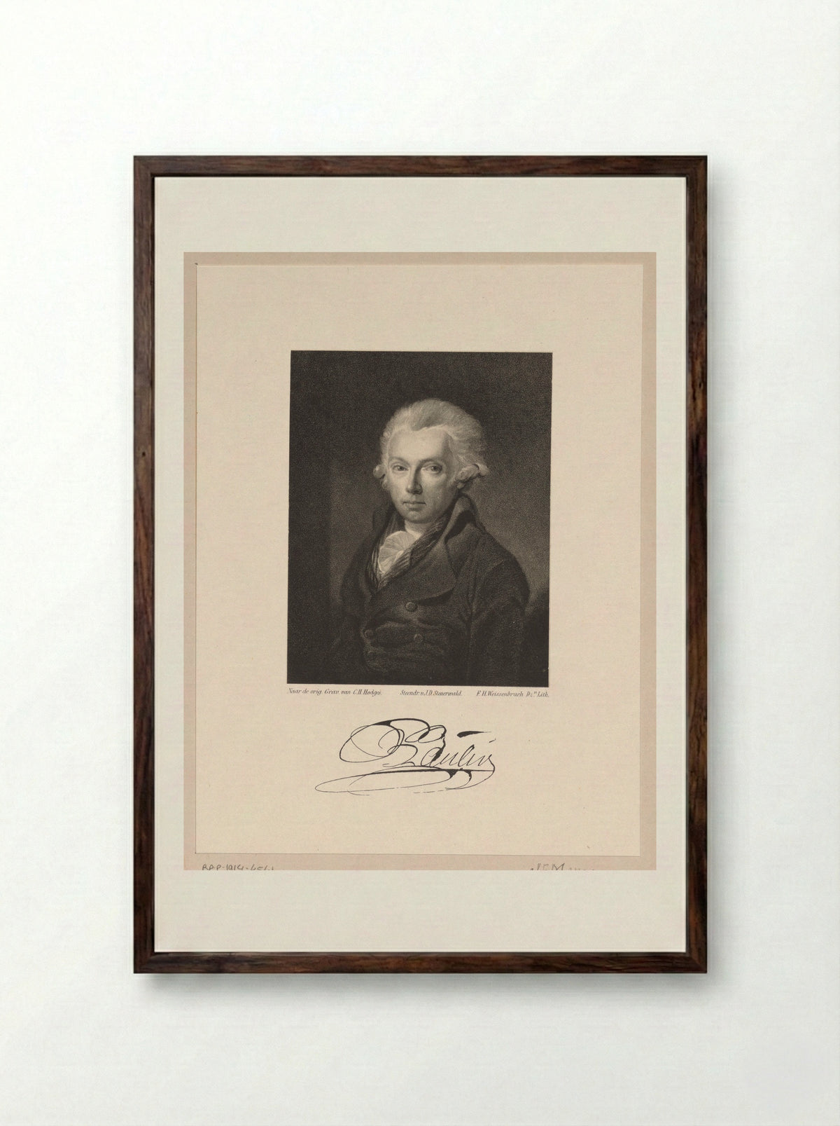 Portret van Pieter Paulus - Jan Karel Jacob de Jonge - Framed Print Dark Wood