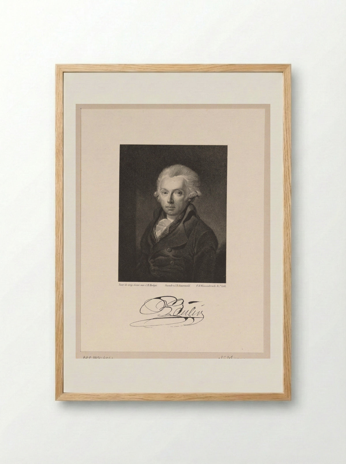 Portret van Pieter Paulus - Jan Karel Jacob de Jonge - Framed Print Wood