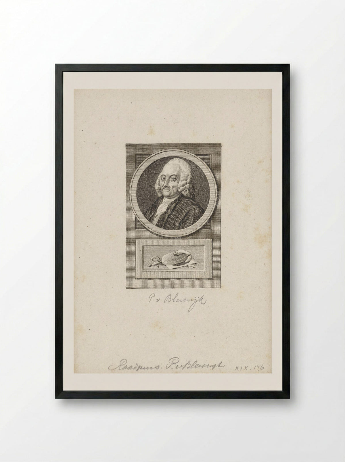 Portret van Pieter van Bleiswijk - Reinier Vinkeles - Framed Print Black
