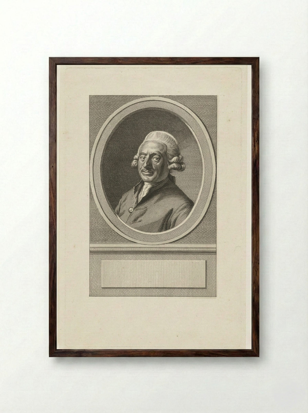 Portret van Pieter van Damme op 60-jarige leeftijd - Cornelis Bogerts - Framed Print Dark Wood